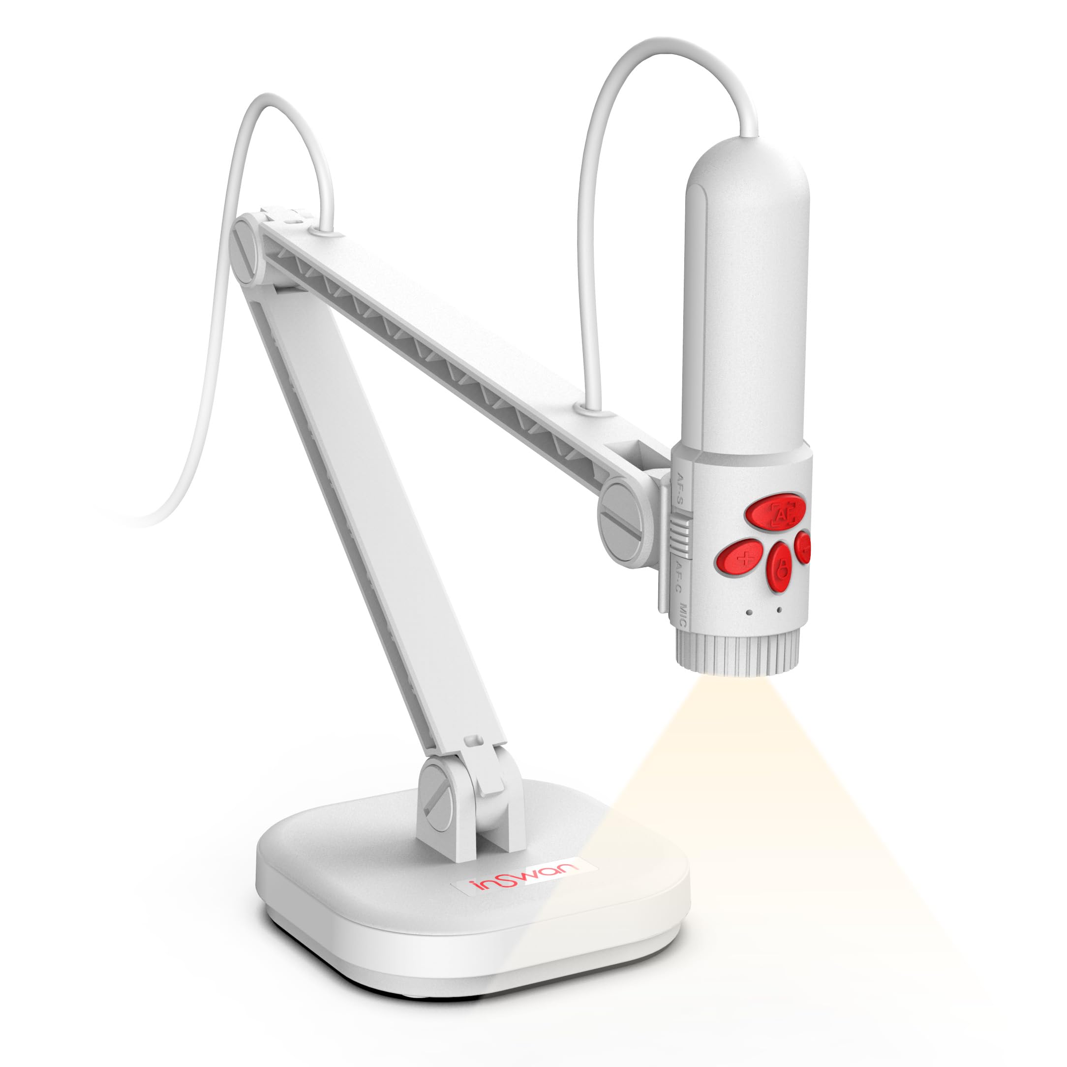 Inswan Ins 3 Detachable Usb Document Camera For Teachers, Built In Mic, Light, Autofocus   Windows, Mac Os, Chromebook For Remot