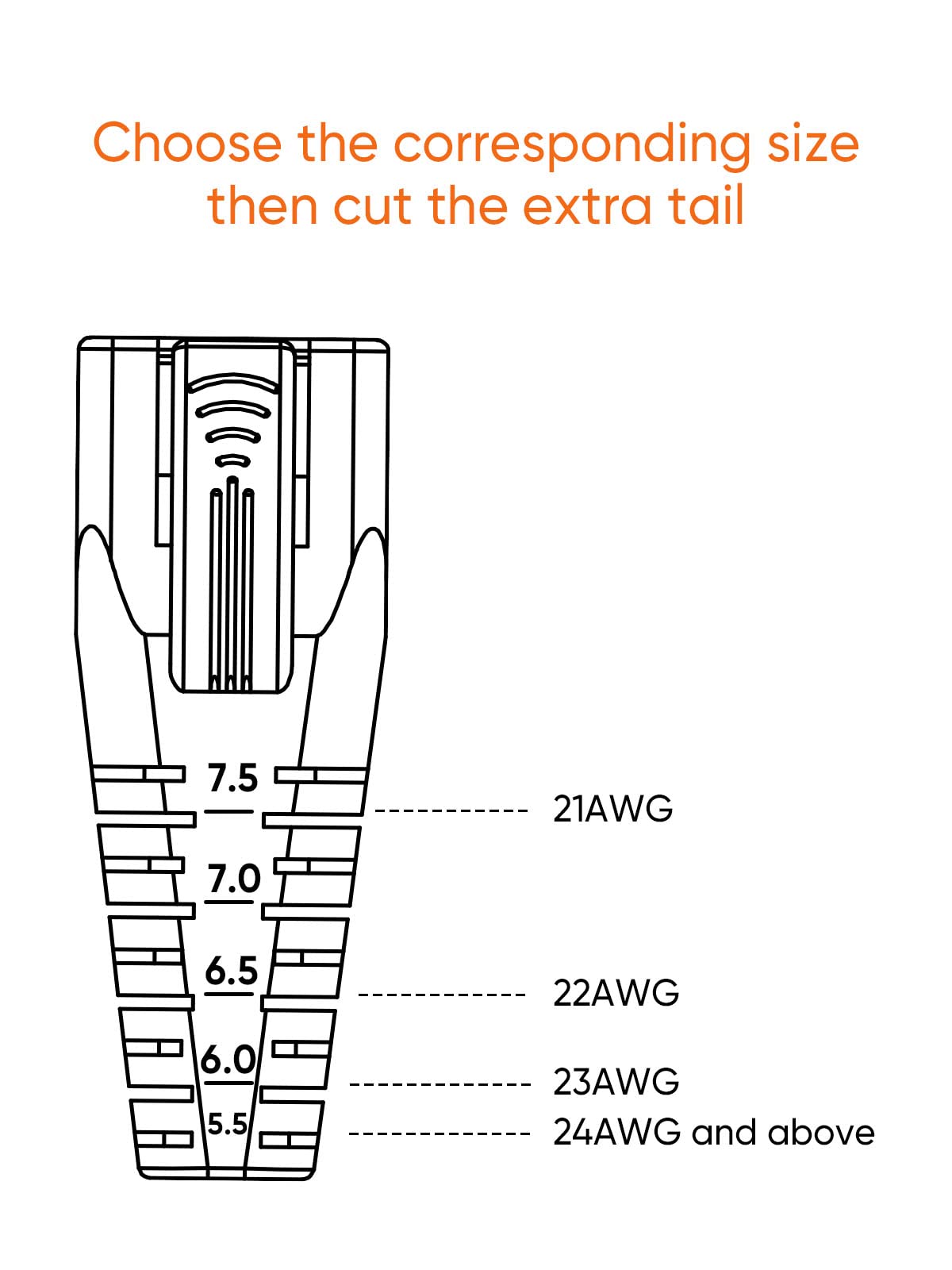 Cablecreation Rj45 Ethernet Network Cable Strain Relief Boot 50-Pack Fits Cat5 Cat5E Cat6 Cat6A, Rj45 Color Coded Cable Connecto