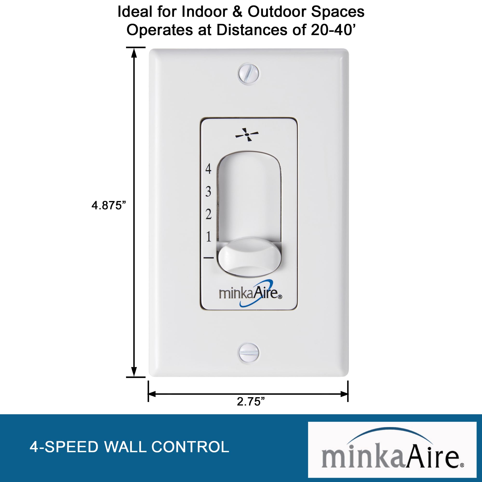 Minka-Aire Wall Control System - White - Wc105-Wh