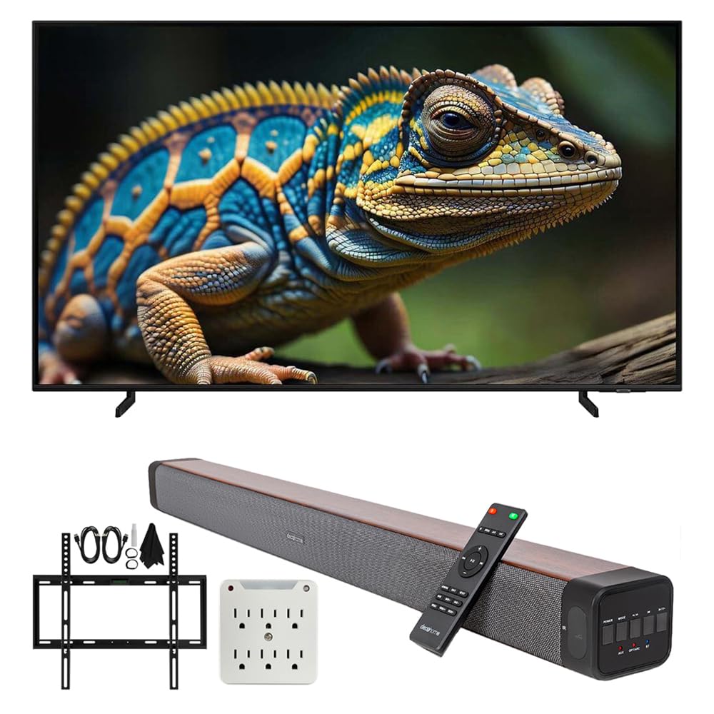 Samsung Qn32Q60D 32 Inch Qled 4K Smart Tv (2024) Bundle With Premium Deco Gear 60W 2.0 Ch Soundbar + Deco Mount 37'' 100'' Tv Wa