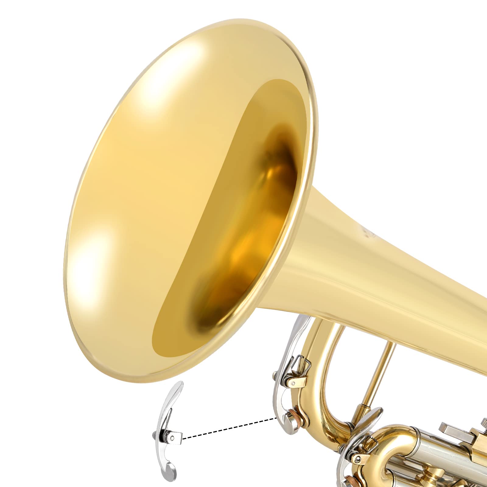 Eastrock Bb Trumpet Standard Trumpet Set With Carrying Case,Gloves, 7C Mouthpiece, Cleaning Kit, Tuning Rod (Phosphor Copper/Cup