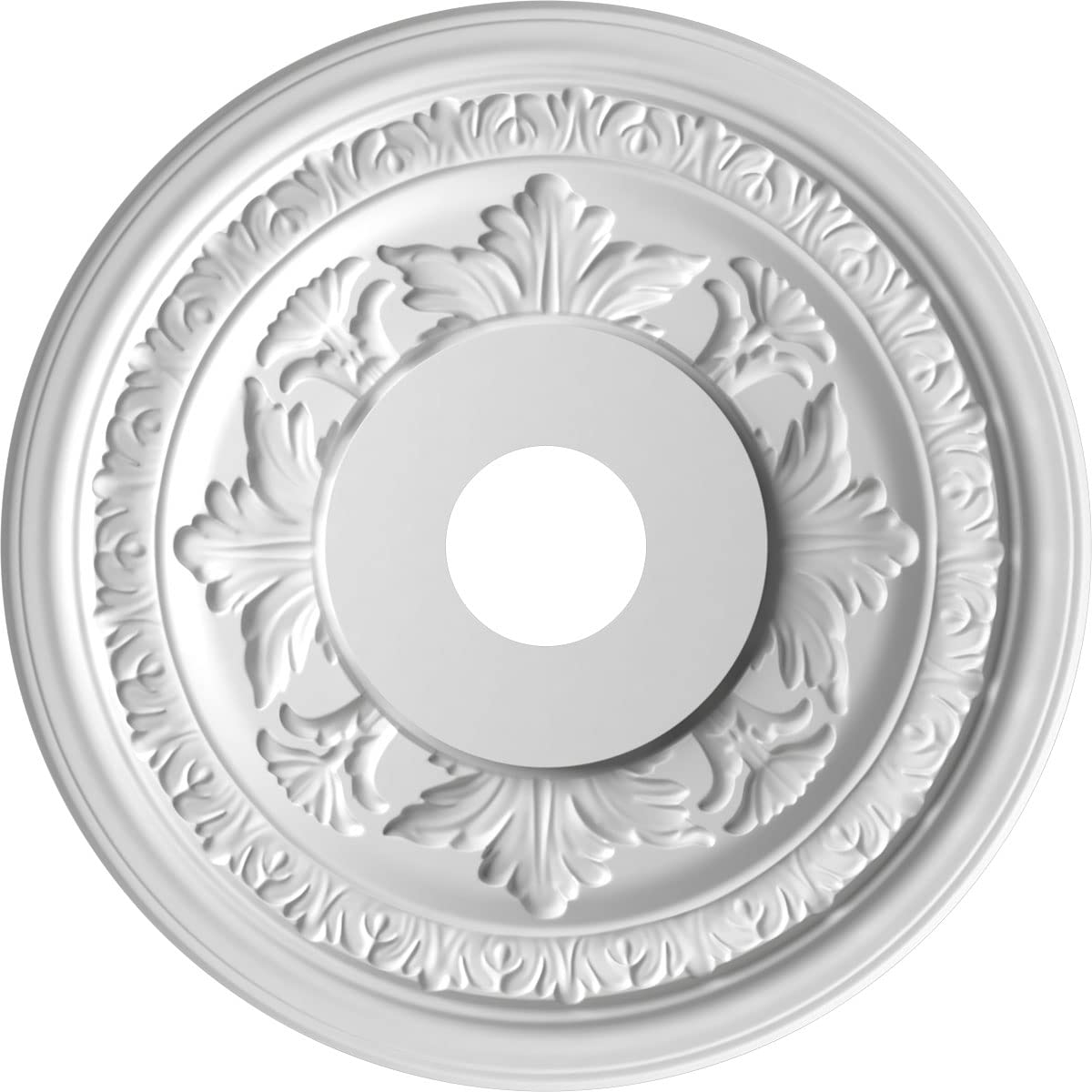 19Od X 3 1/2Id X 1P Baltimore Thermoformed Pvc Ceiling Medallion (Fits Canopies Up To 7 3/4), Ultracover Satin Smokey Beige