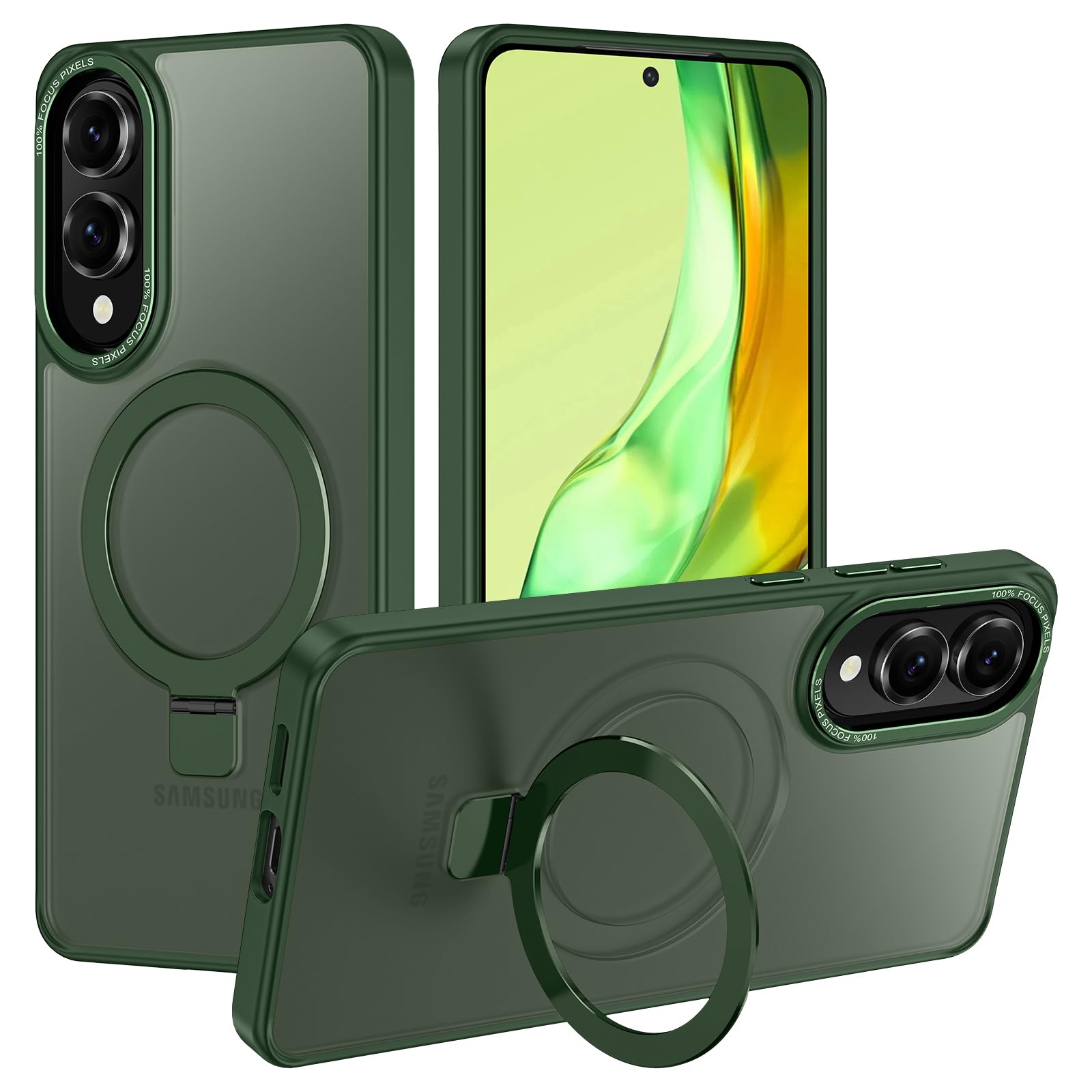 Casehas for Samsung Galaxy S25 Edge Case,with Magnetic Invisible Stand [Military Drop Protection] [Compatible with MagSafe] Shoc