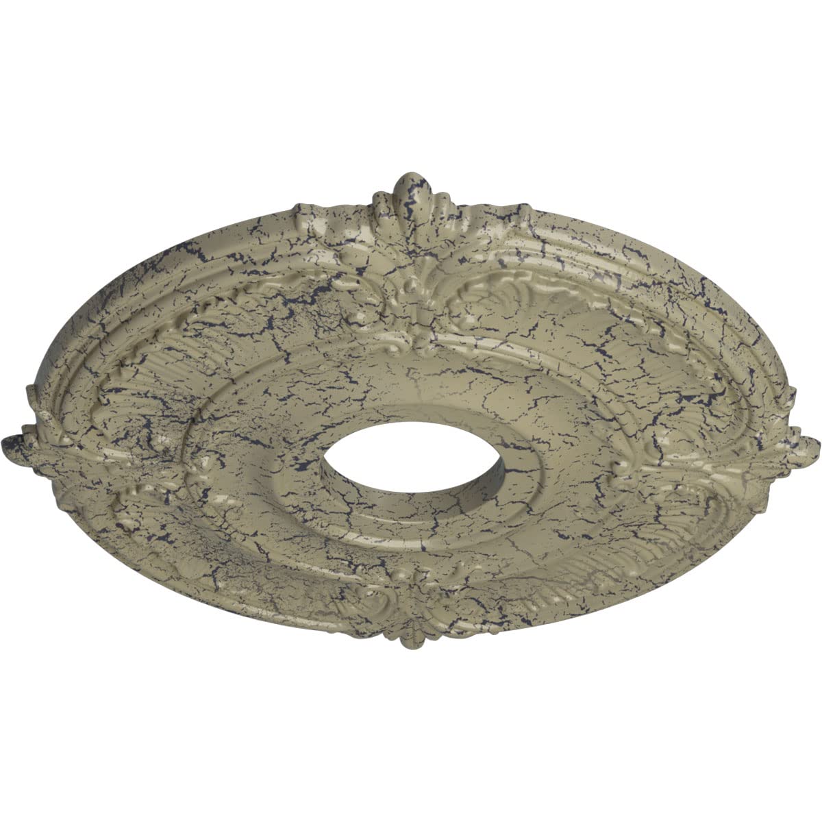 Ekena Millwork Cm18Atcsc Attica Ceiling Medallion, 18''Od X 4''Id X 5/8''P (Fits Canopies Up To 5''), Hand Painted Castle Stone