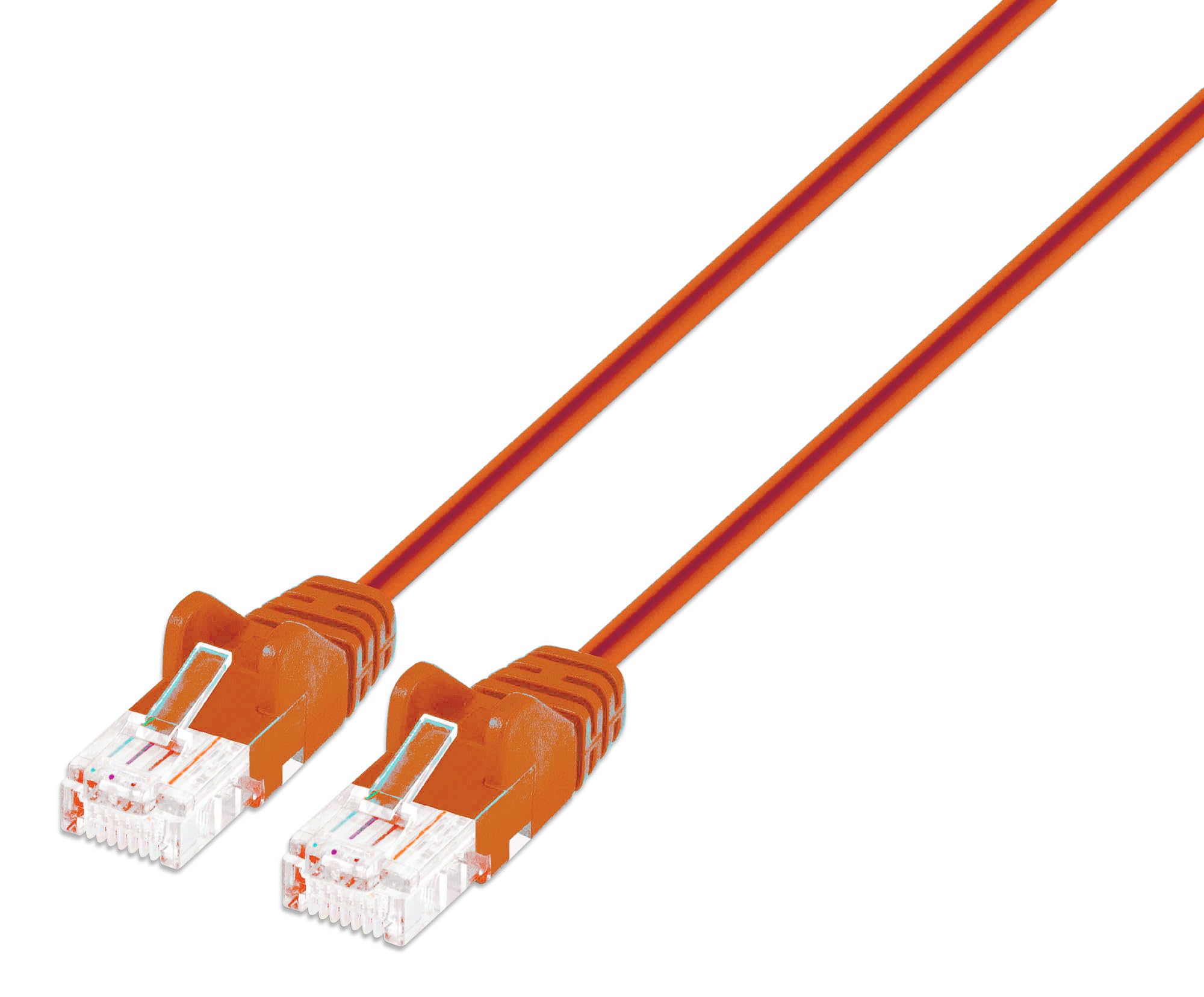 Cat6 U/Utp Slim Network Patch Cable, 7 Ft., Orange