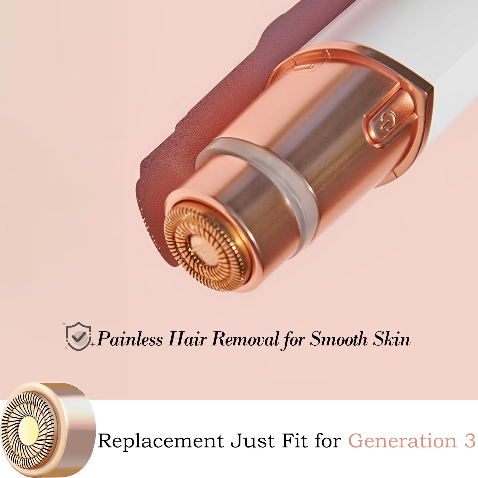 Replacement Heads Generation 3 Compatible With Flawless Facial Hair Remover Ring Light Version,New Version Replacement Blades Fo