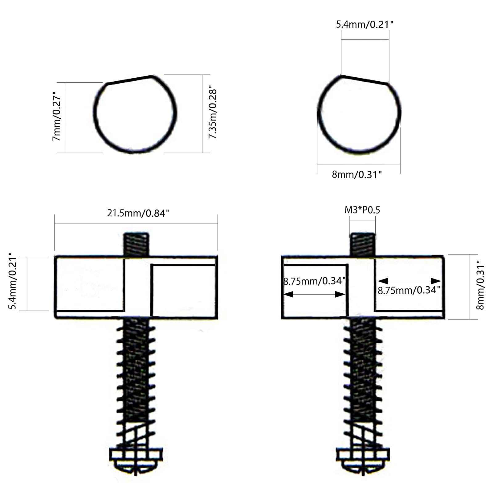 Unxuey Brass Bridge Saddles Replacement For Tele Bass Electric Guitar (3 Pack, Golden With Wrench)