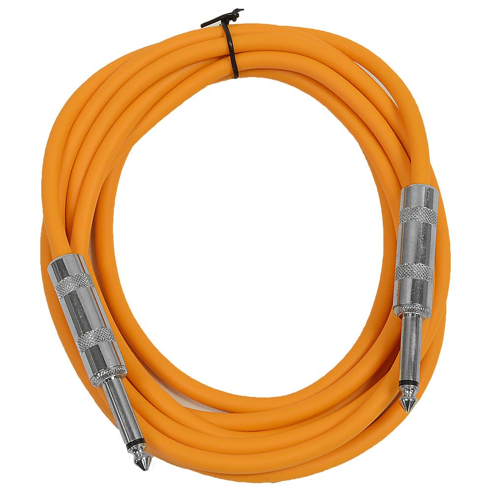 Seismic Audio Sastsx-10Orange-6Pk 10-Feet Ts 1/4-Inch Guitar, Instrument, Or Patch Cable, Orange