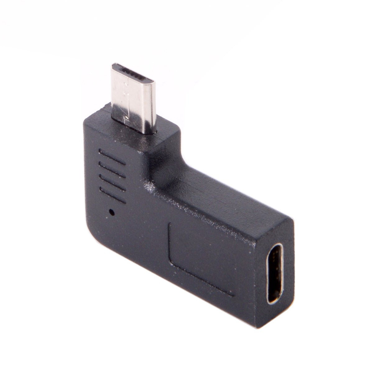 Cablecc Usb C Type C Female To Micro Usb 2.0 5Pin Male Data Adapter 90 Degree Left & Right Angled Type (Left Angled)
