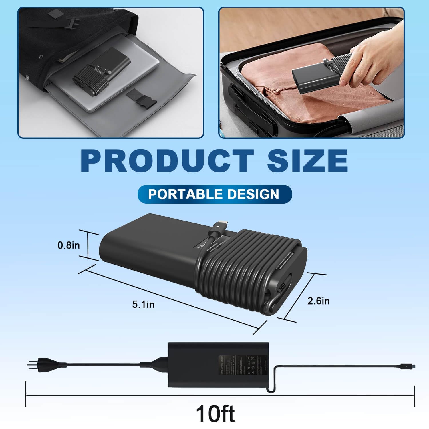90W Usb C Charger For Dell Latitude/Precision/Xps/Chromebook Laptop, Dell 90W Laptop Charger Usb C Replacement For Dell Latitude