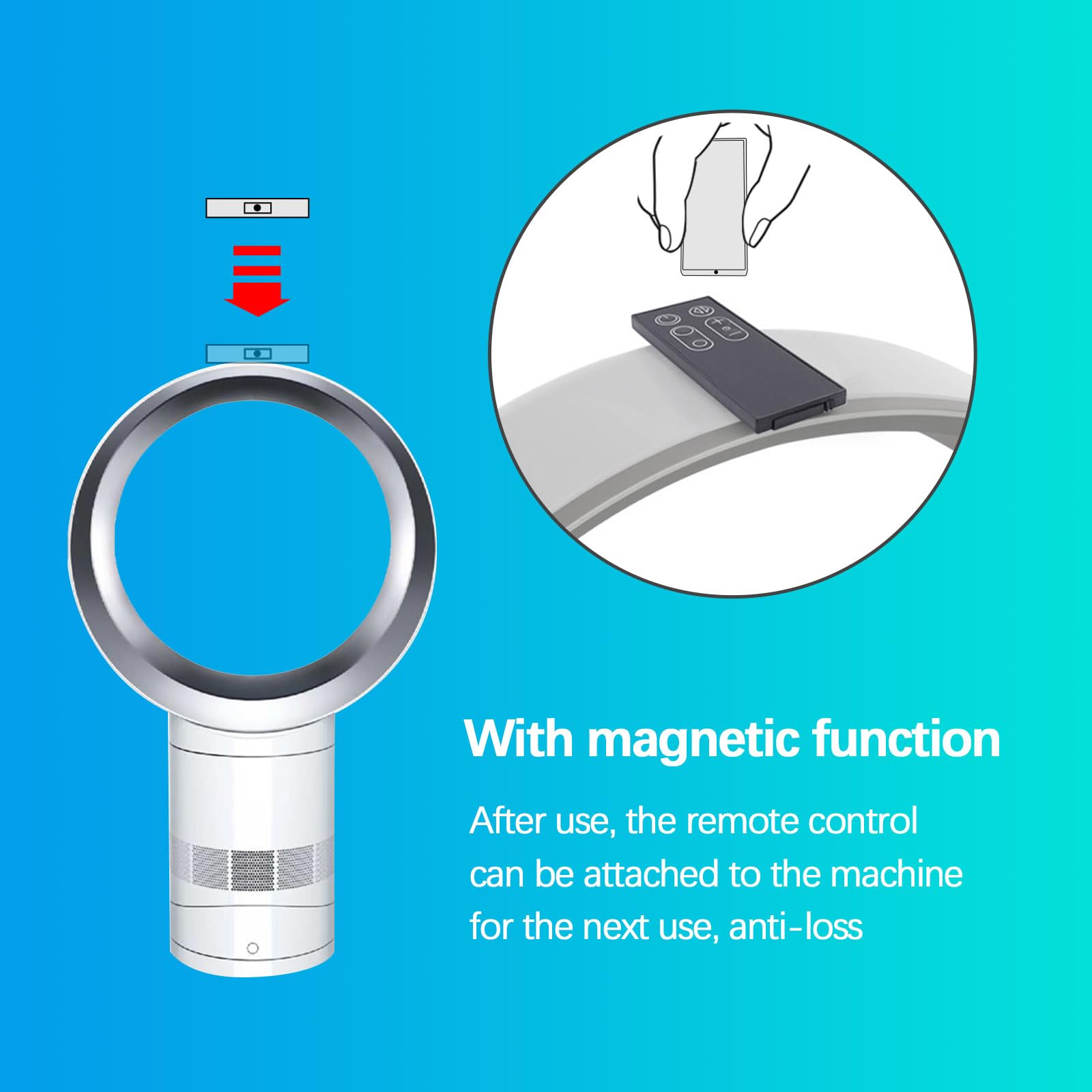 965824 01 965824 02 Fan Remote Replacement For Dyson Compatible With Dyson Fan Models Am06 Am07 Am08 With Magnetic