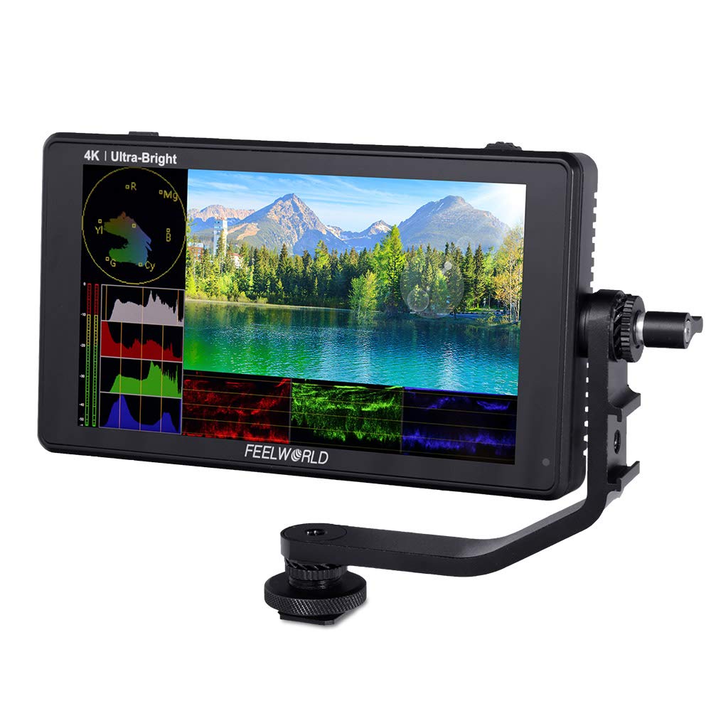 Feelworld Lut6S 6 Inch Sdi 2600Nits Hdr 3D Lut Touch Screen Dslr Camera Field Monitor With Waveform Vectorscope Histogram 3G-Sdi