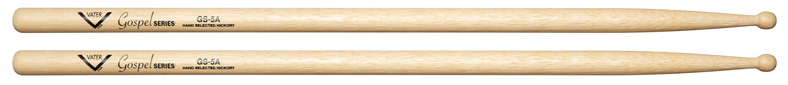 Vater Gospel Series 5A Hickory Wood Tip Drum Sticks, Pair