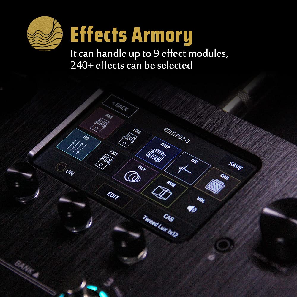Hotone Ampero Mp 100 Guitar Bass Amp Modeling Ir Cabinets Simulation Multi Language Multi Effects With Expression Pedal Stereo O