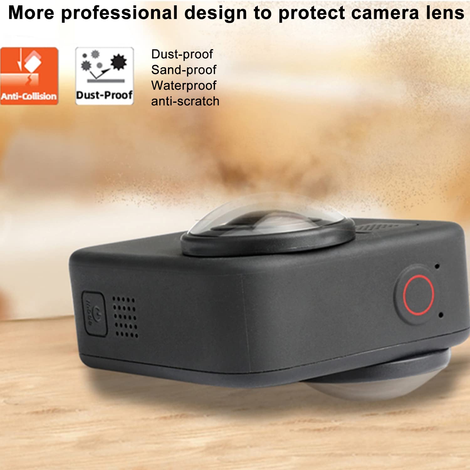 ?2 Pcs? Fitstill Lens Cover For Go Pro Max Action Camera Lens Protector Kit, Sticky Lens Guards Protection For Camera, Go Pro Ma