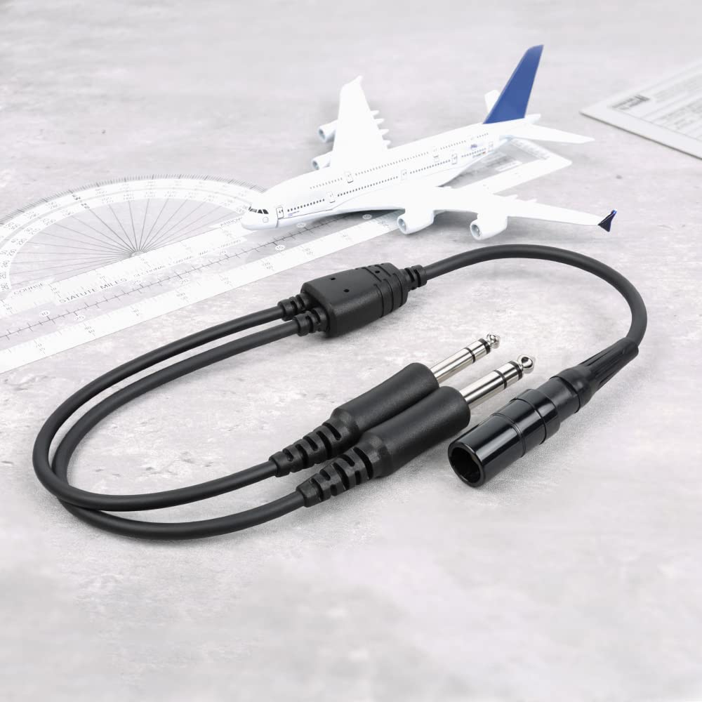 R Spider Wireless Aviation Headset To General Aircraft (Ga) Adapter For Bose A20 Lemo 6Pin