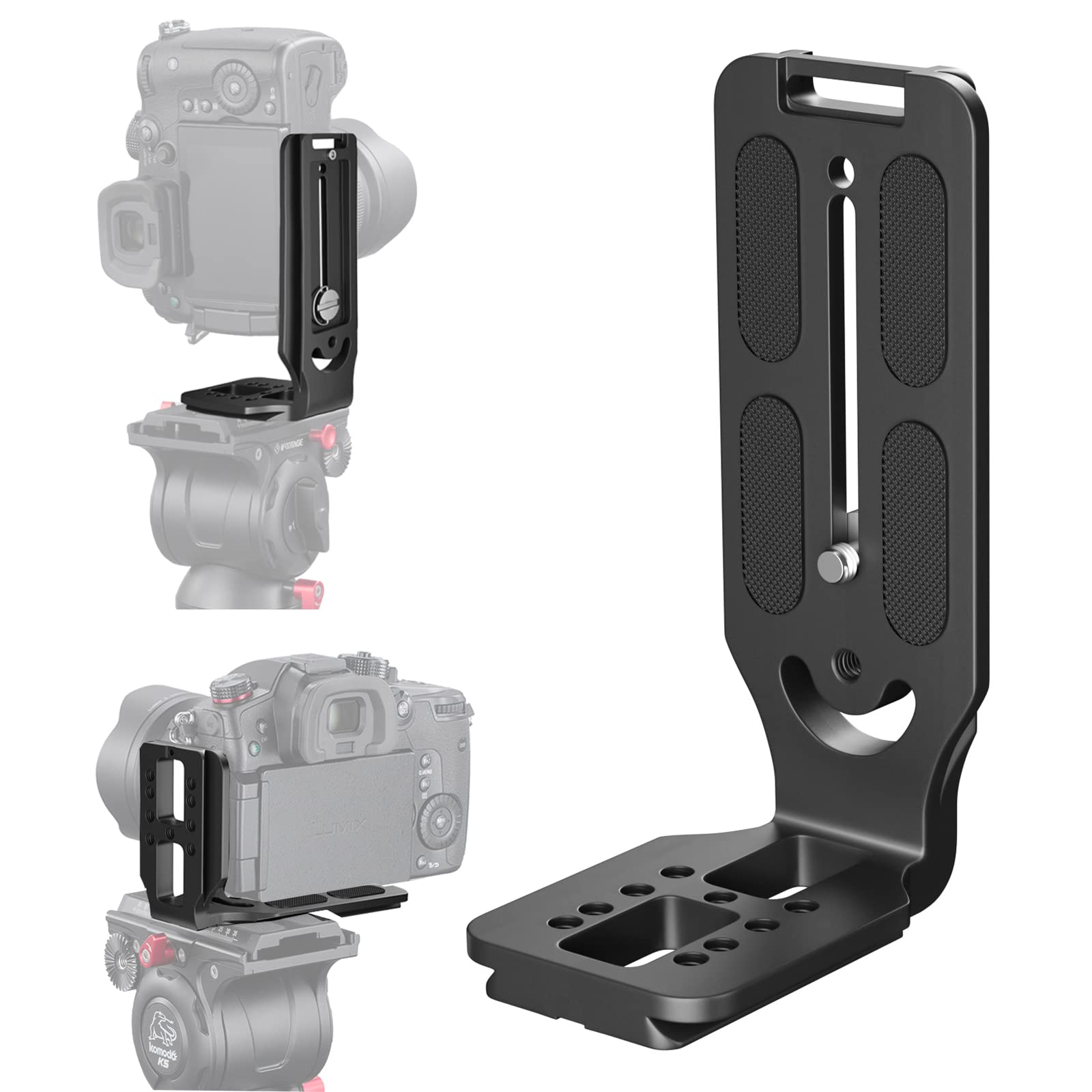 Dslr Camera L Bracket Vertical Horizontal Switching Tripod Quick Release Plate Compatible With Canon Nikon Sony Dji Osmo Ronin Z