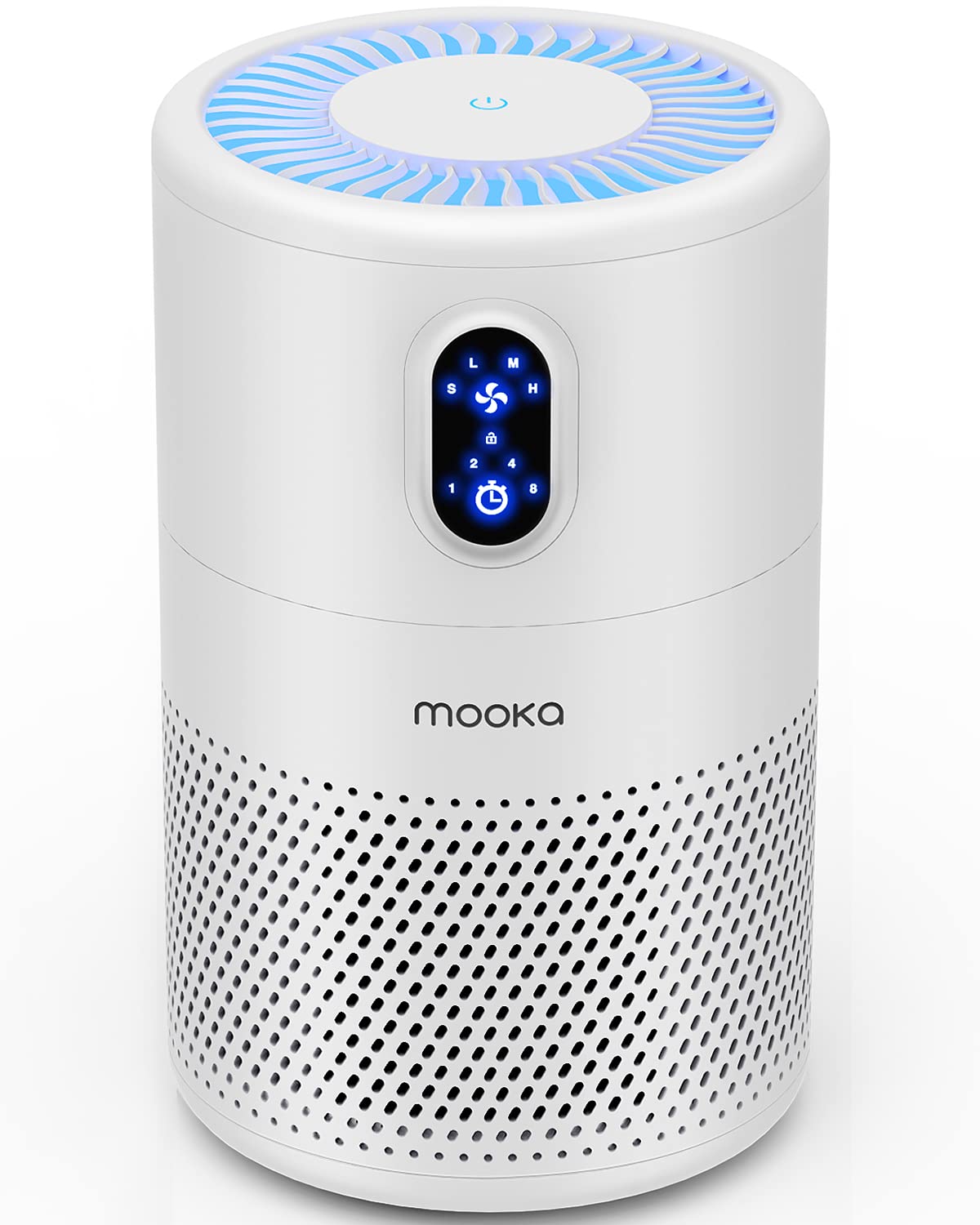 Mooka Air Purifiers For Home Large Room Up To 1076 Ft, H13 True Hepa Air Filter Cleaner, Odor Eliminator, Remove Smoke Dust Poll