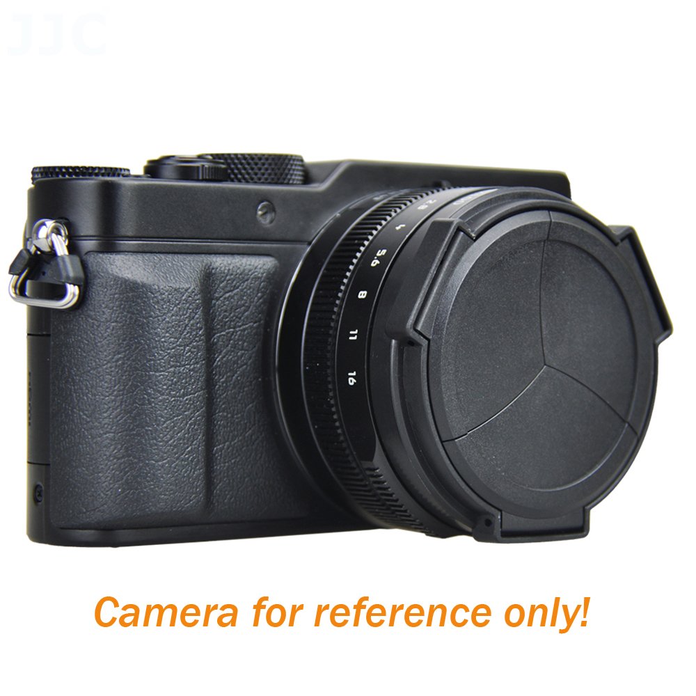 Jjc Black Aclx100 Auto Self Retaining Protective Lens Cap, Compatible With Panasonic Lumix Lx100 / Lx100 Ii/ Leica D Lux Typ 109