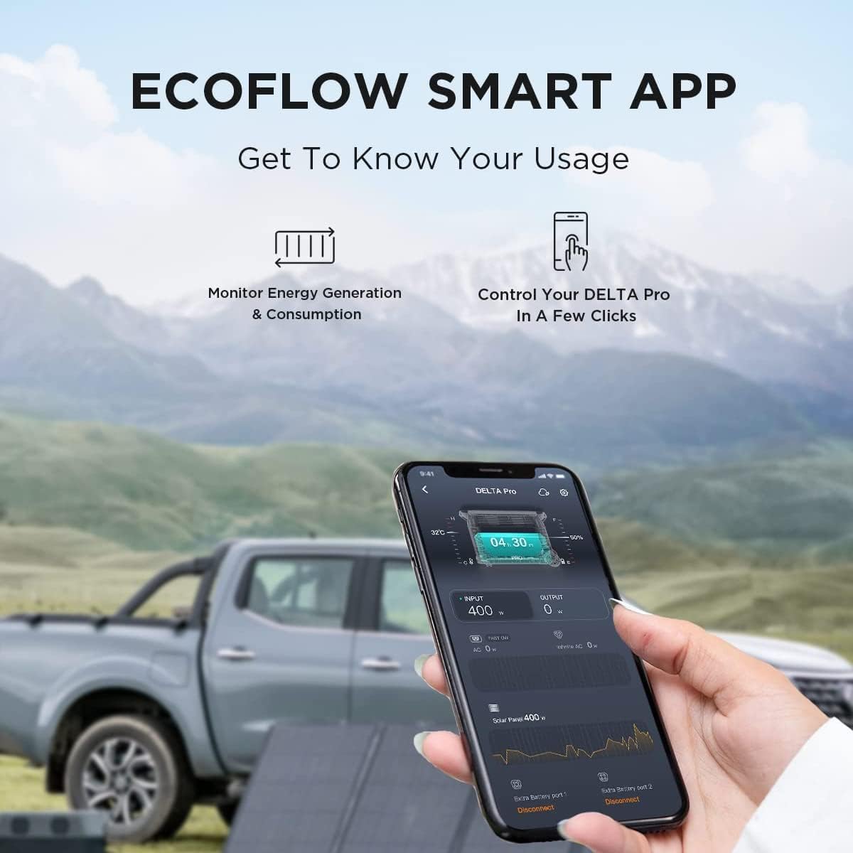 Ef Ecoflow Solar Generator 120V/3.6Kwh Delta Pro With 4X400W Portable Solar Panel, 23% High Efficiency, 5 Ac Outlets, 3600W Port