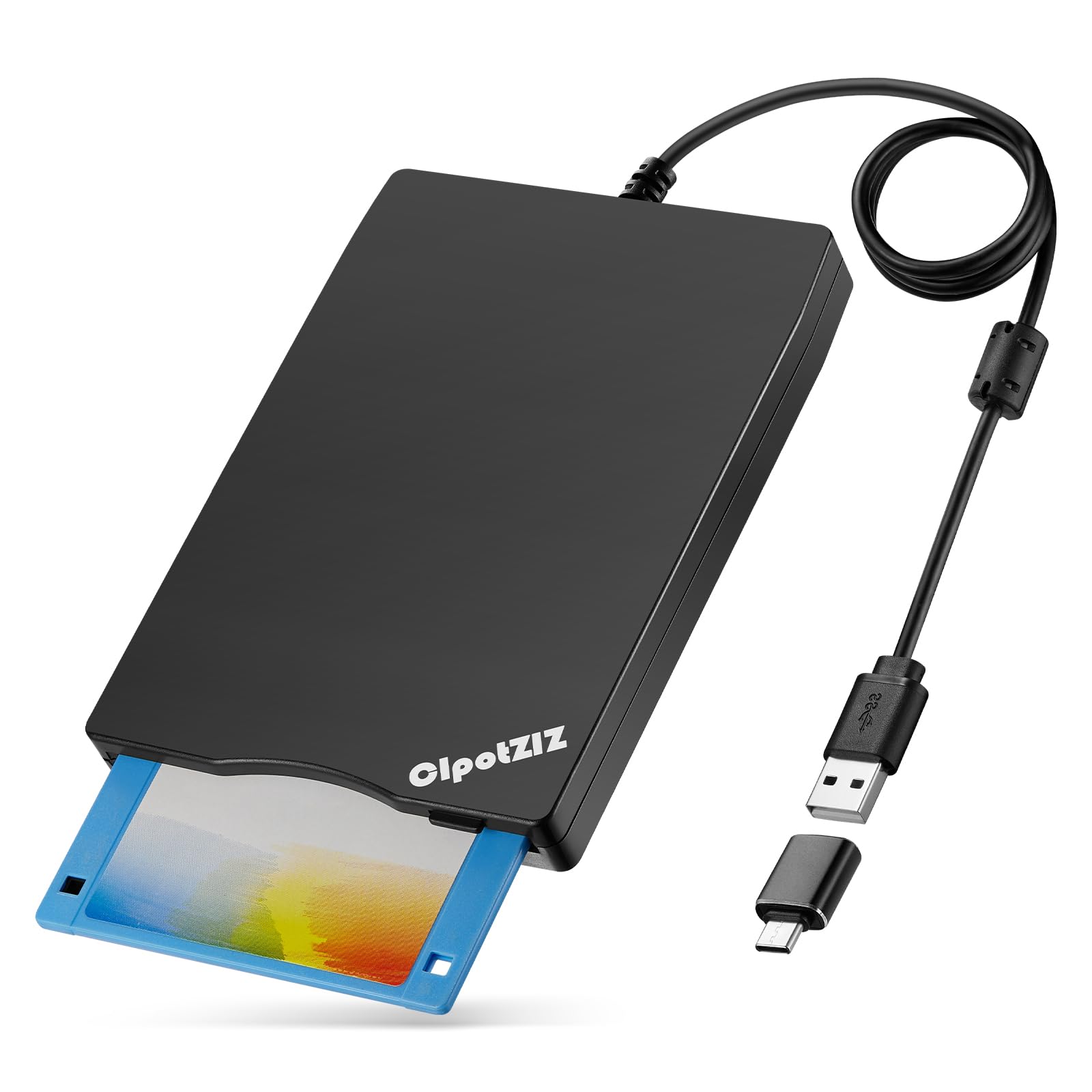 Floppy Disk Reader 3.5 Inch External Usb A&C Floppy Disc Drive 3 1/2 Floppy Disk Drive/Converter/Player/Reader/Transfer For Lapt