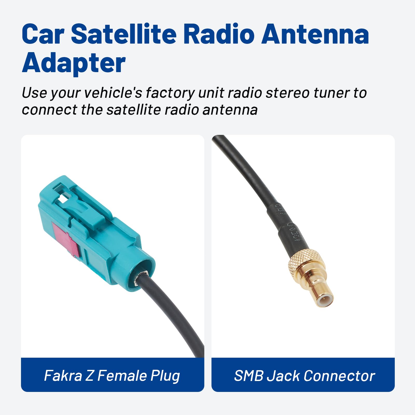 Anina 4Ft Fakra Female To Smb Male Antenna Adapter For Car Sirius Xm Satellite Radio Receiver Tuner To Aftermarket Xm Antenna Co