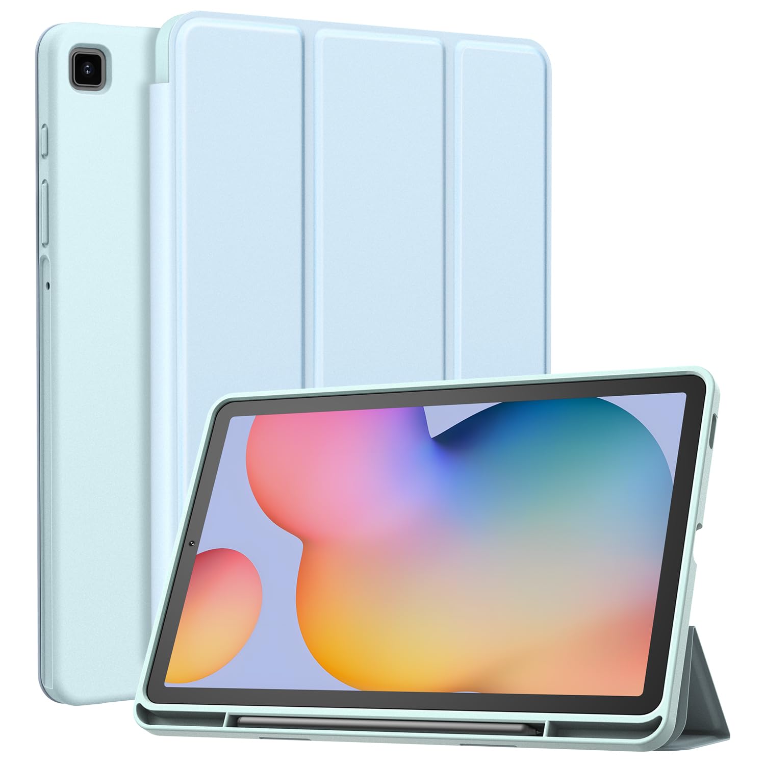 Ztotopcases For 2024/2022/2020 Galaxy Tab S6 Lite 10.4''Case With Pen Holder, Auto Wake/Sleep,Pu Lightweight Trifold Stand Folio