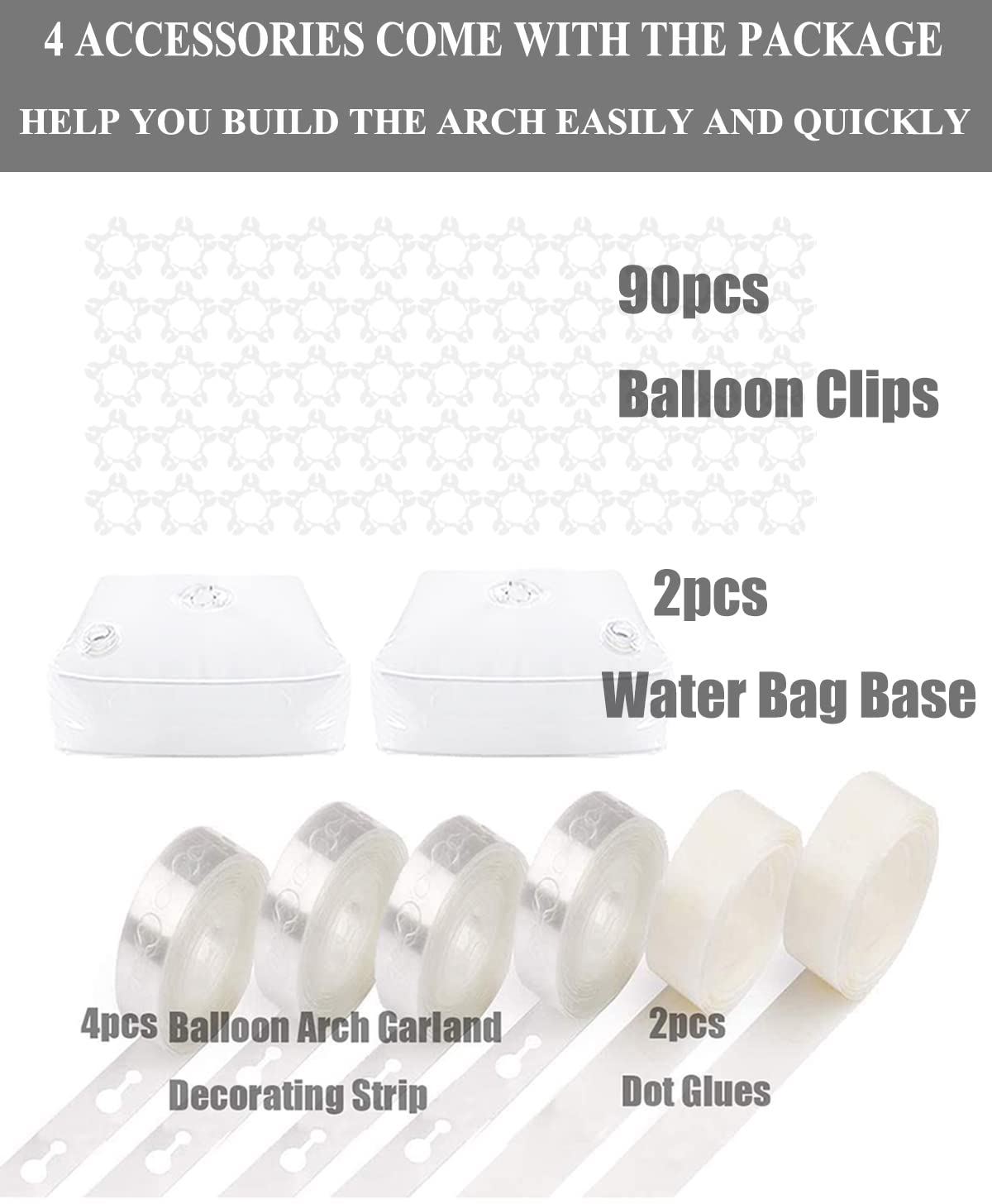 Langxun Heavy Duty White Metal Square Backdrop Stand Arch For Wedding Birthday Decoration, Graduation Decorations, Ceremony Rece