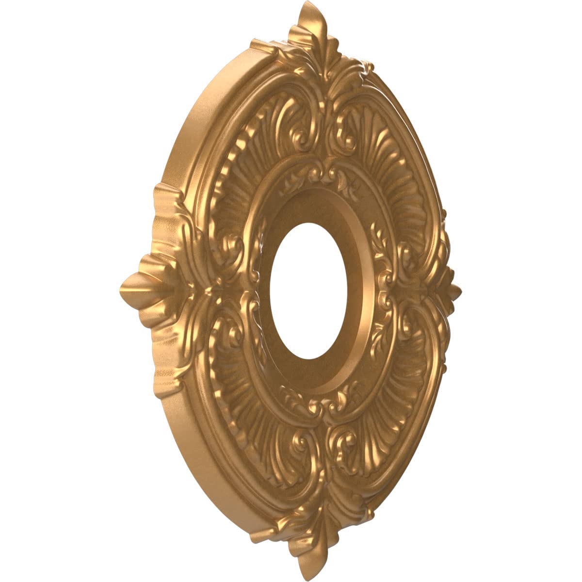 Ekena Millwork Cmp13Atbgl Attica Thermoformed Pvc Ceiling Medallion (Fits Canopies Up To 5), 13Od X 3 1/2Id X 3/4P, Bright Coat