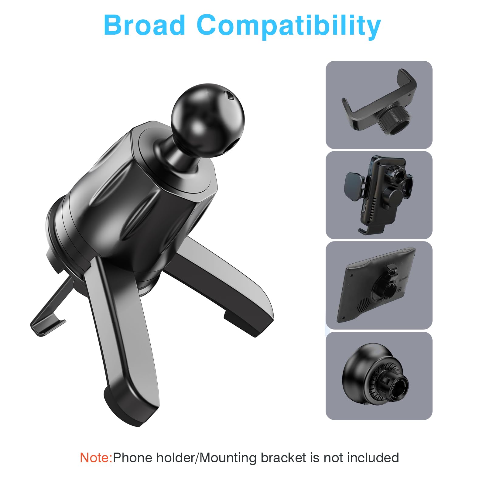 Dafama Air Vent Clip For Car Mount Replacement,Adjustable Triangular Fixing Foot And Metal Hook,Universal Vent Grip For Car Phon