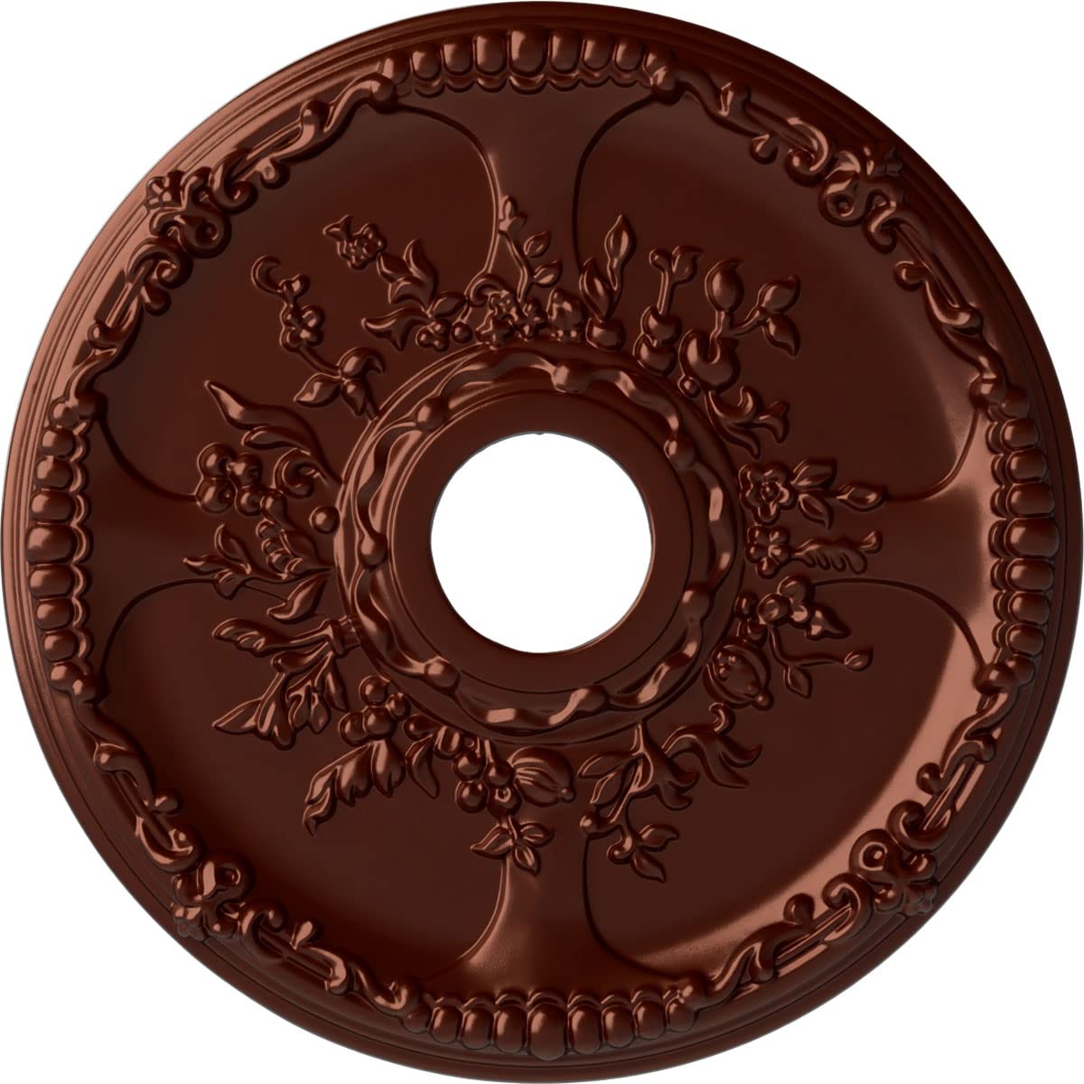 Ekena Millwork Cm18Seacs Antioch Ceiling Medallion, 18''Od X 3 1/2''Id X 1 3/8''P, Hand Painted Antique Copper