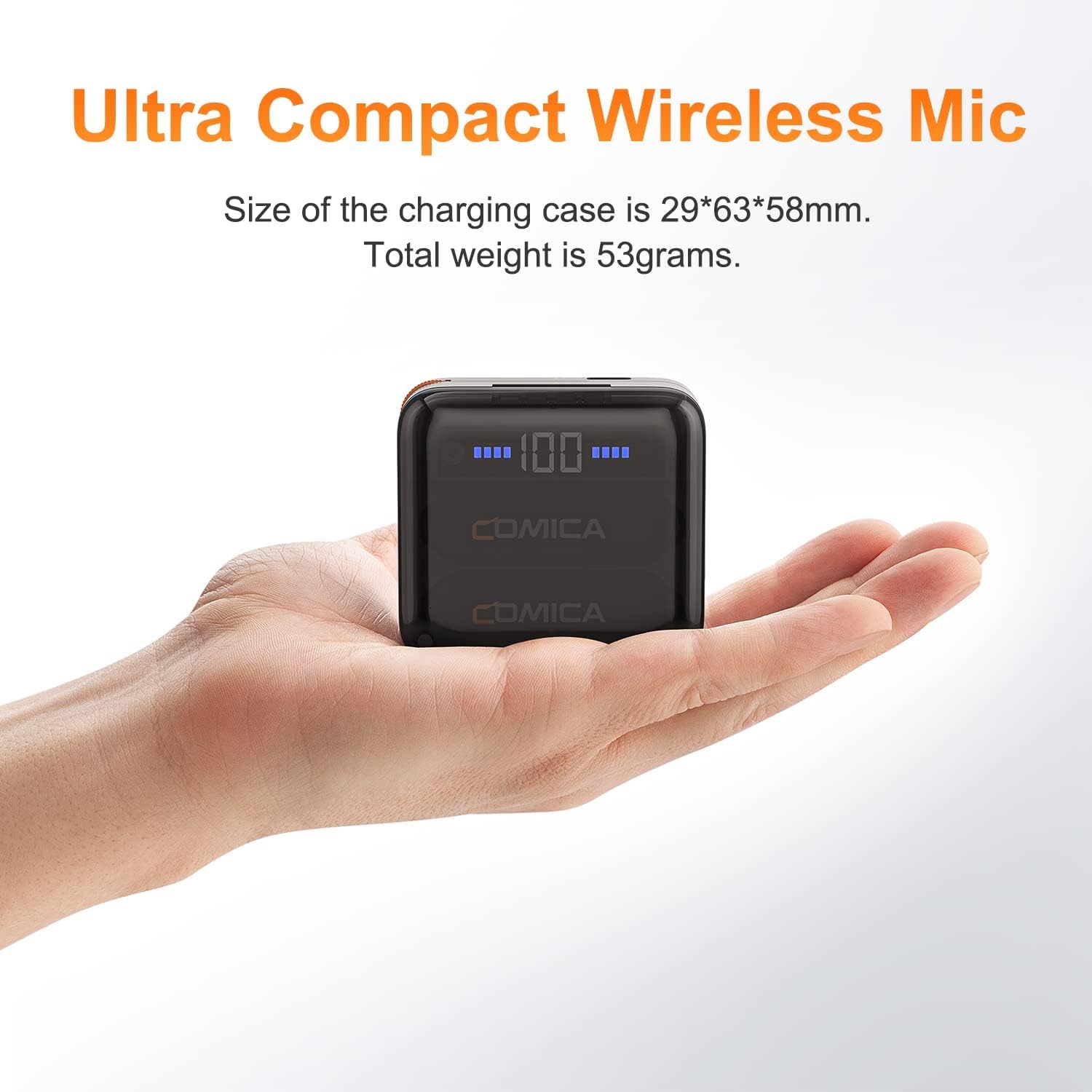 Comica Vimo S Uc Wireless Lavalier Microphone For Android, Noise Cancelling, 656 Range, Real-Time Monitor, Mini Usb C Wireless