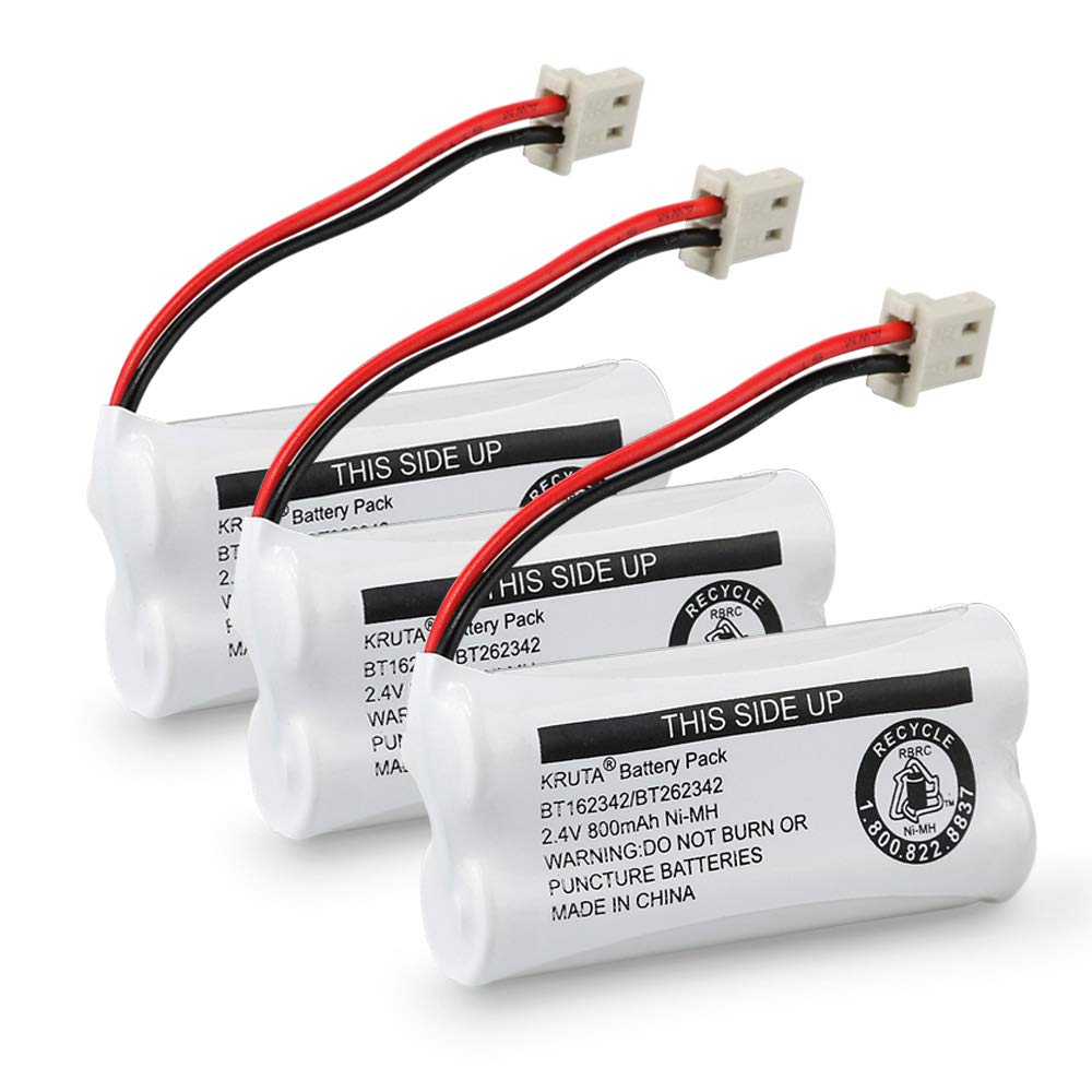 Kruta Bt162342 Bt262342 2.4V 800Mah Cordless Phone Batteries Compatible With Bt183342 Bt283342 Bt166342 Bt266342 Vtech Cs6114 Cs