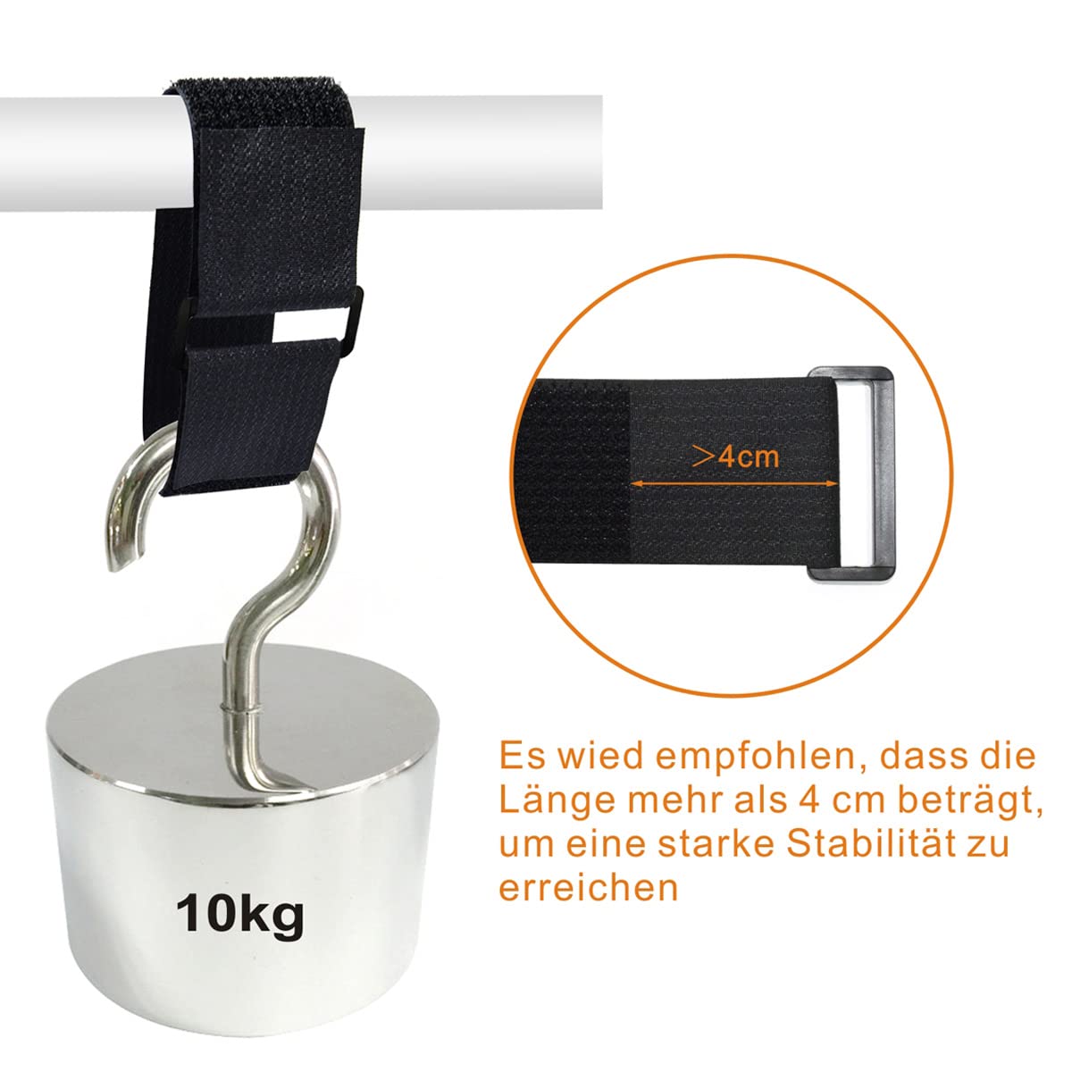 Wszjinb 16Ft X 2In Adjustable Cable Straps With 12 Buckles, Free Cut Length, Black Reusable Fastening Cable Ties, Hook And Loop