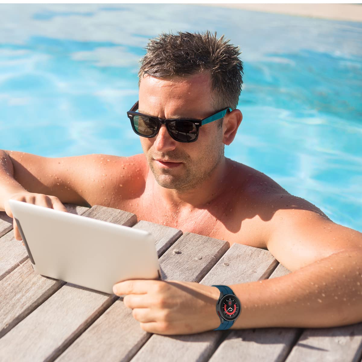 Galaxy Watch 5 Bands 44Mm 40Mm/Galaxy Watch 5 Pro Bands 45Mm, No Gap Silicone Sport Bands Compatible With Samsung Galaxy Watch 5