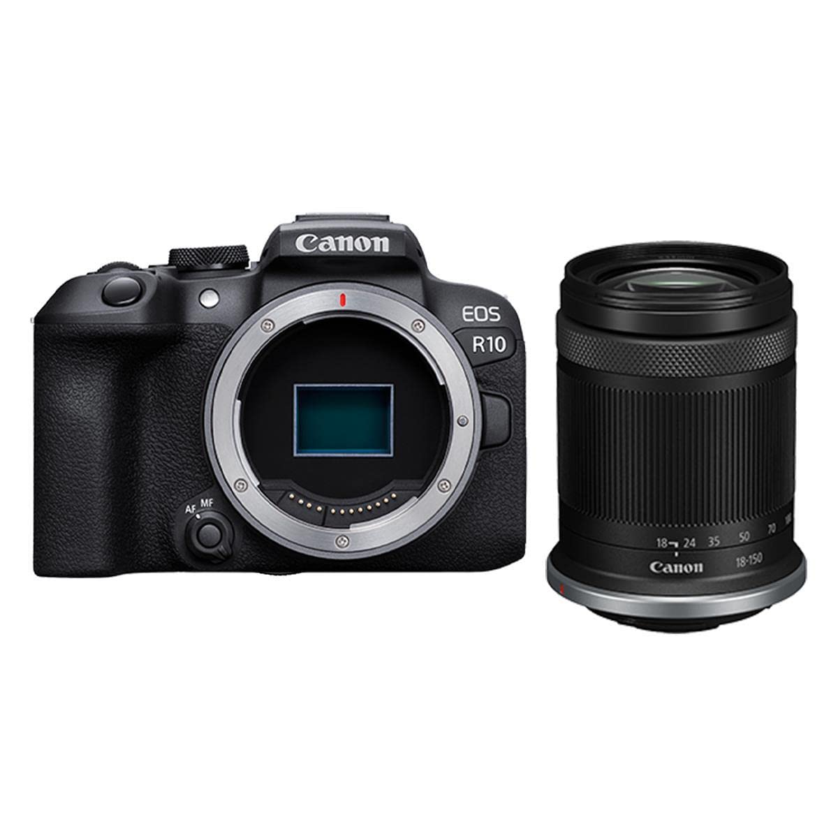 Canon EOS R10 RF S18 150mm F3.5 6.3 is STM Lens Kit, Mirrorless Vlogging Camera, 24.2 MP, 4K Video, DIGIC X Image Processor, High Speed Shooting, Subject Tracking, Compact, for Content Creators Black