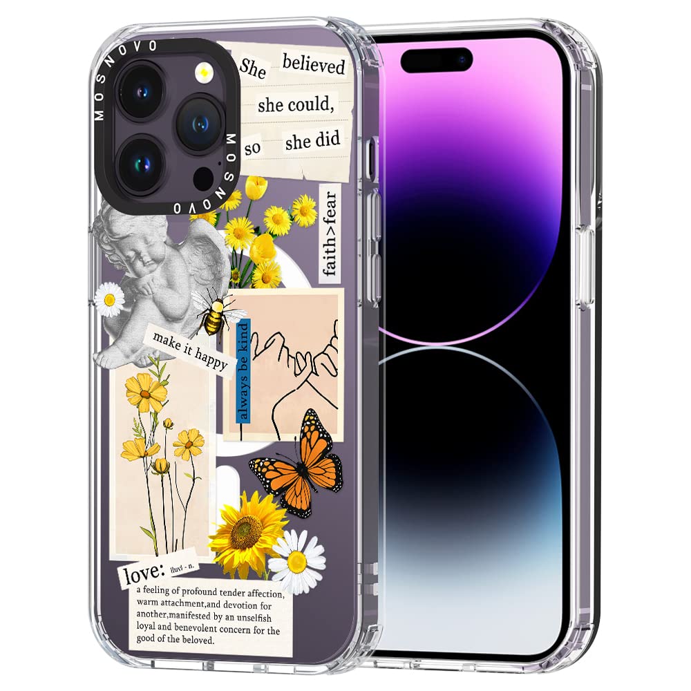 Mosnovo Compatible With Magsafe Designed For Iphone 14 Pro Max Case, [Buffertech 6.6 Ft Drop Impact] Shockproof Tpu Protective B