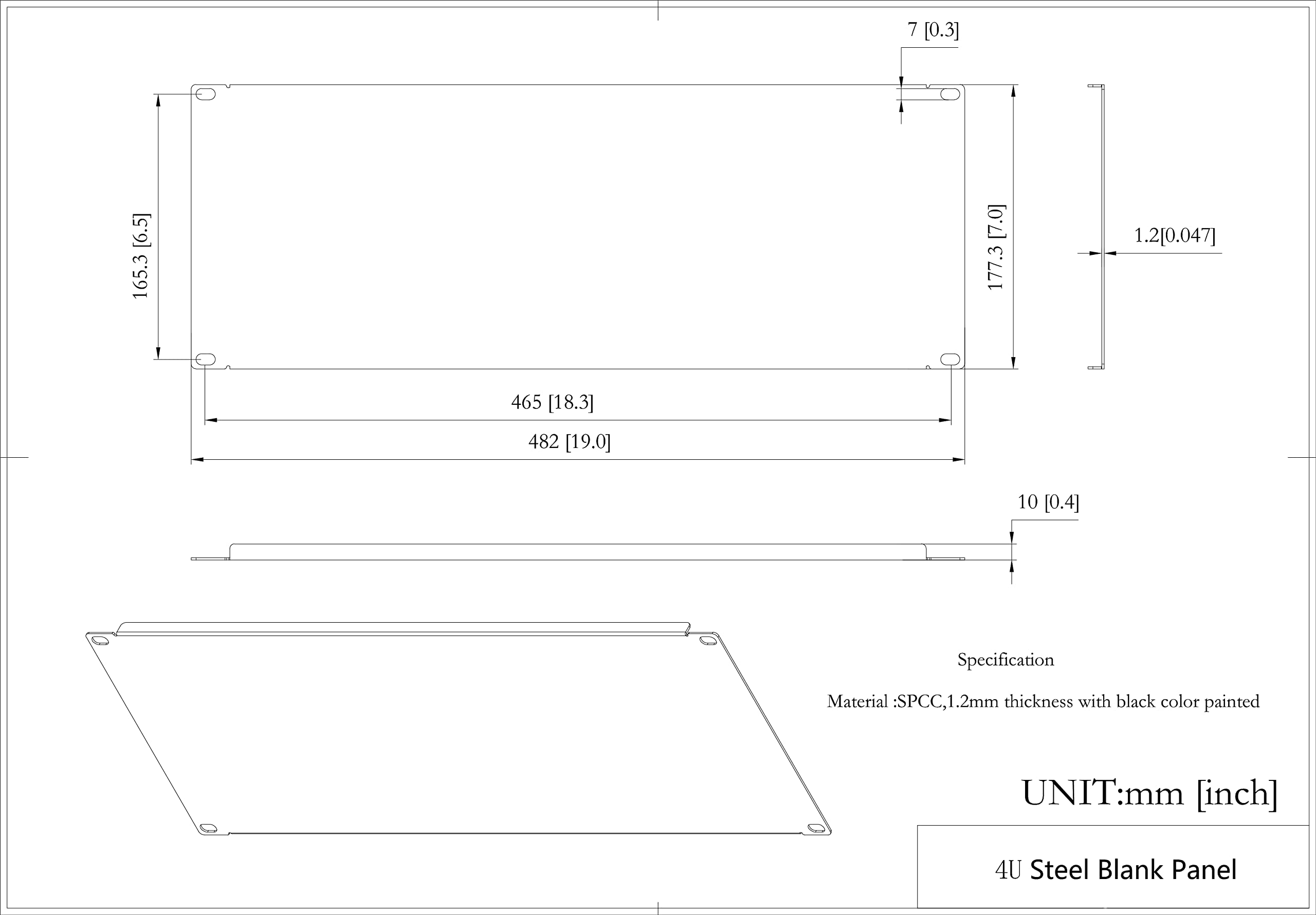 Qiaoyoubang 2 Pack Of 4U Blank Panel   Metal Server Rack Panel For 19In Server Rack Cabinet Or Enclosure, Black (4U)