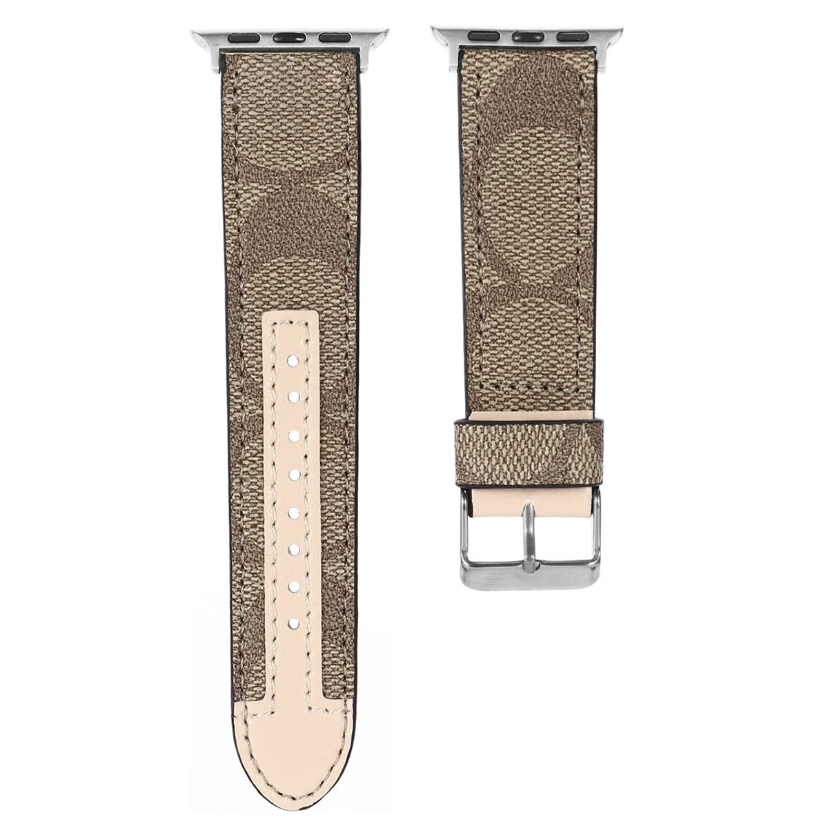 Luxury Designer Watch Band Compatible With Apple Watch Band 42Mm 44Mm 45Mm 49Mm For Women And Men, Leather Strap For Apple Watch