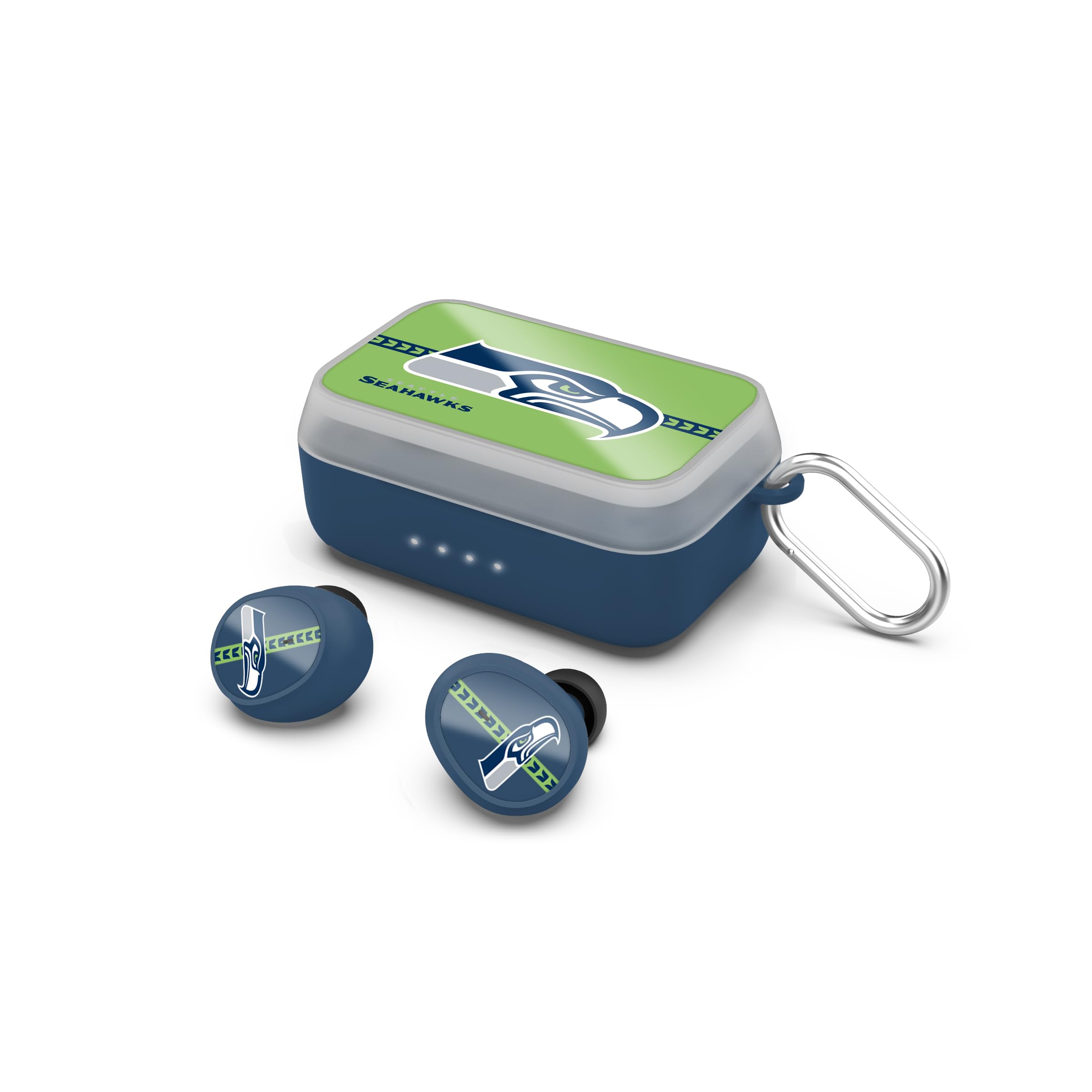 SOAR NFL Wireless Sport Earbuds: Comfortable Fit & Convenient Charging, Seattle Seahawks
