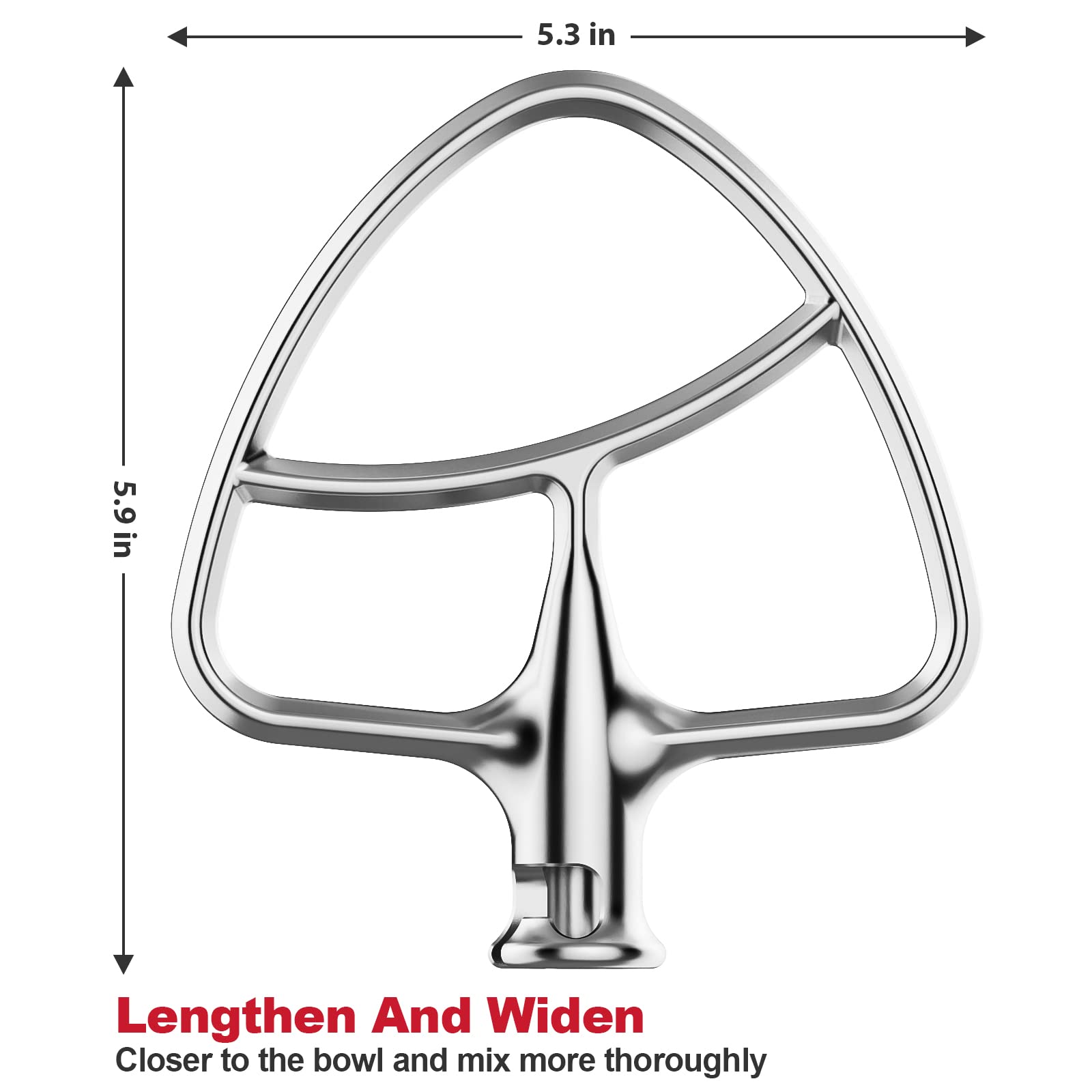 Stainless Steel Paddle Attachment For Kitchenaid Mixer, As Kitchenaid Paddle Attachment For 4.5 5Qt Tilt Head Kitchenaid Mixer D