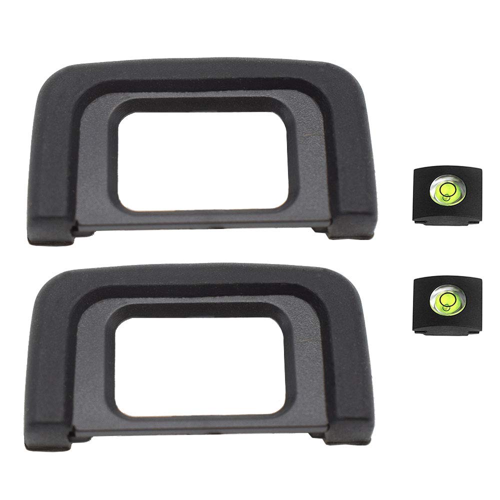 Eye Cup Eyecup Nikon D5300 D5100 D3500 D3400 D3200 D3300 D3100 D3000 D5600 D5500 D5000 D5200 Eyepiece Viewfinder & Hot Shoe Cover [2+2Pack],Ulbter Viewfinder Replacement For Dk 25