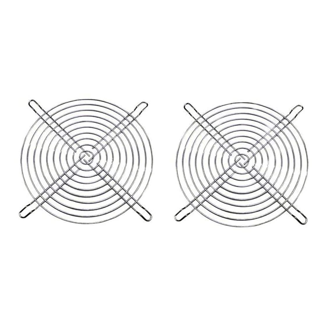 Gdqlcnxb Metal 200Mm Pc Computer Fan Grill Mounting Finger Guard Protection Cover,Pack Of 2