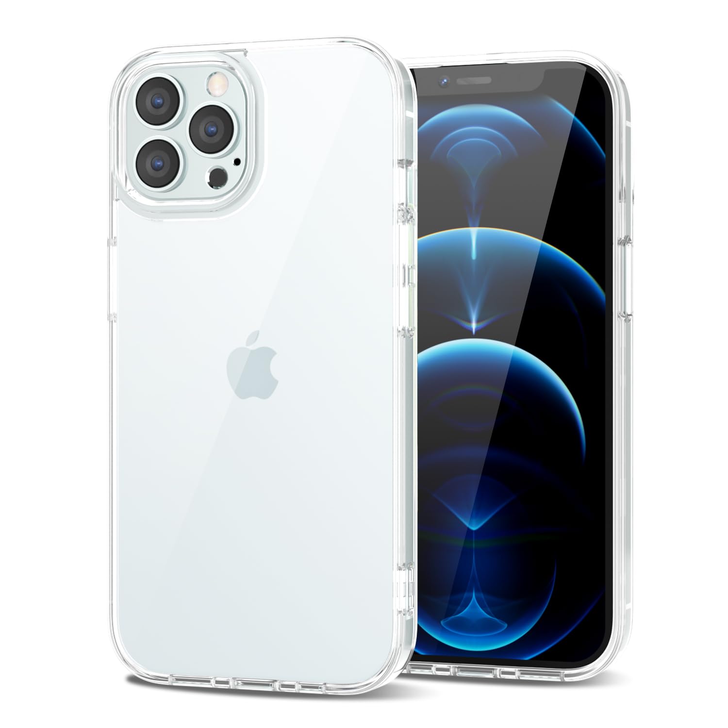 Loeoel For Iphone 12 Pro Max Case Clear, Transparent Hybrid 12 Pro Max Phone Case [Hard Plastic & Soft Silicone Bumper] Acrylic
