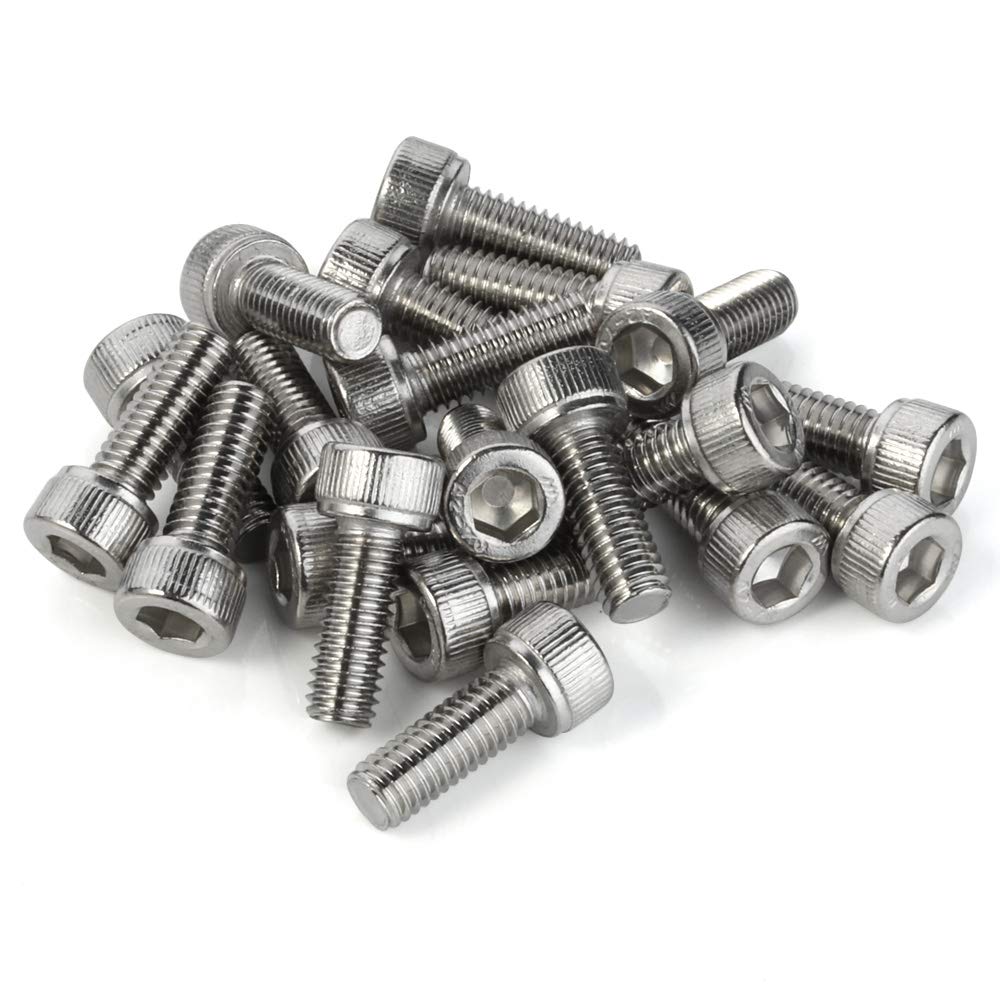 M3 X 6Mm Socket Head Cap Screws, Stainless Steel 18 8 (304), Allen Socket Drive, Full Thread, Bright Finish, 50 Pcs