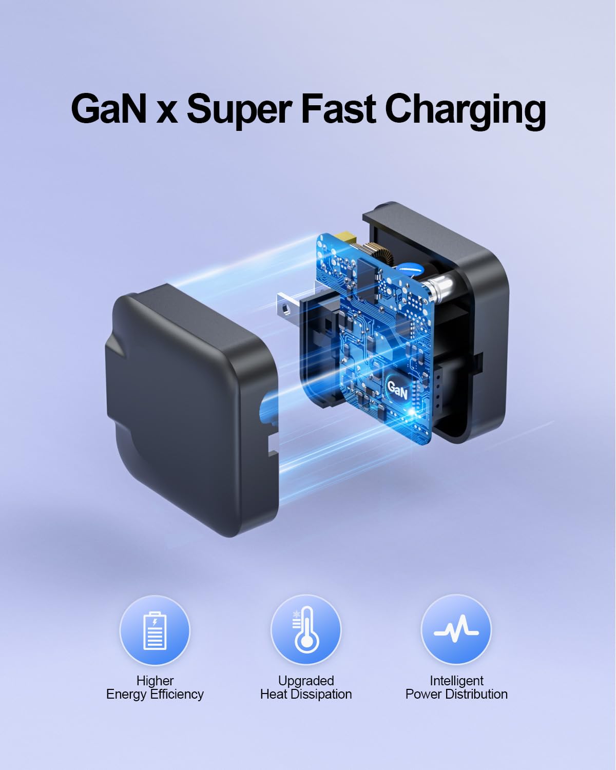 Laptop Charger For Lenovo Ideapad 3 3 14 3 15 3 16 3 17, Ultra Compact (40% Smaller), Universal Replacement, Usb C & Round Conne