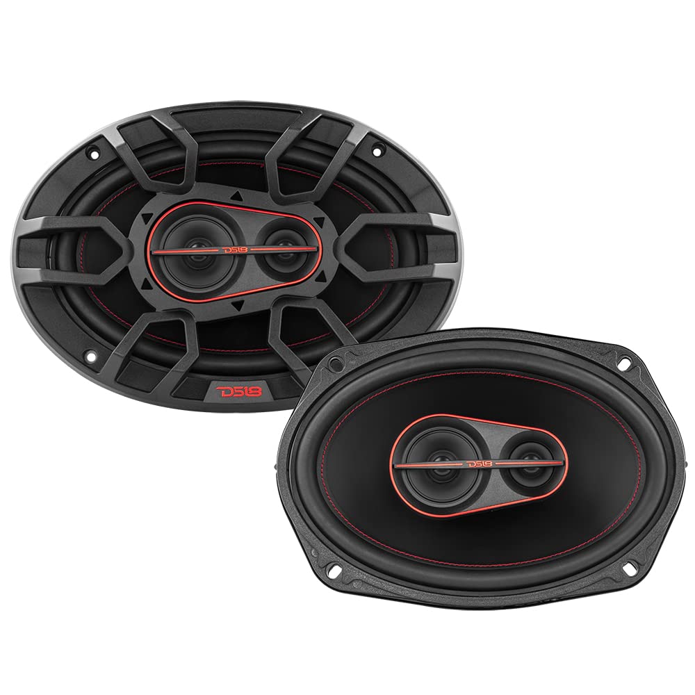 Ds18 G6.9Xi Gen X 6X9 3 Way Coaxial Speakers 180 Watts 4 Ohm With Mylar Dome Tweeters   Grill Included   Full Range Speaker Grea