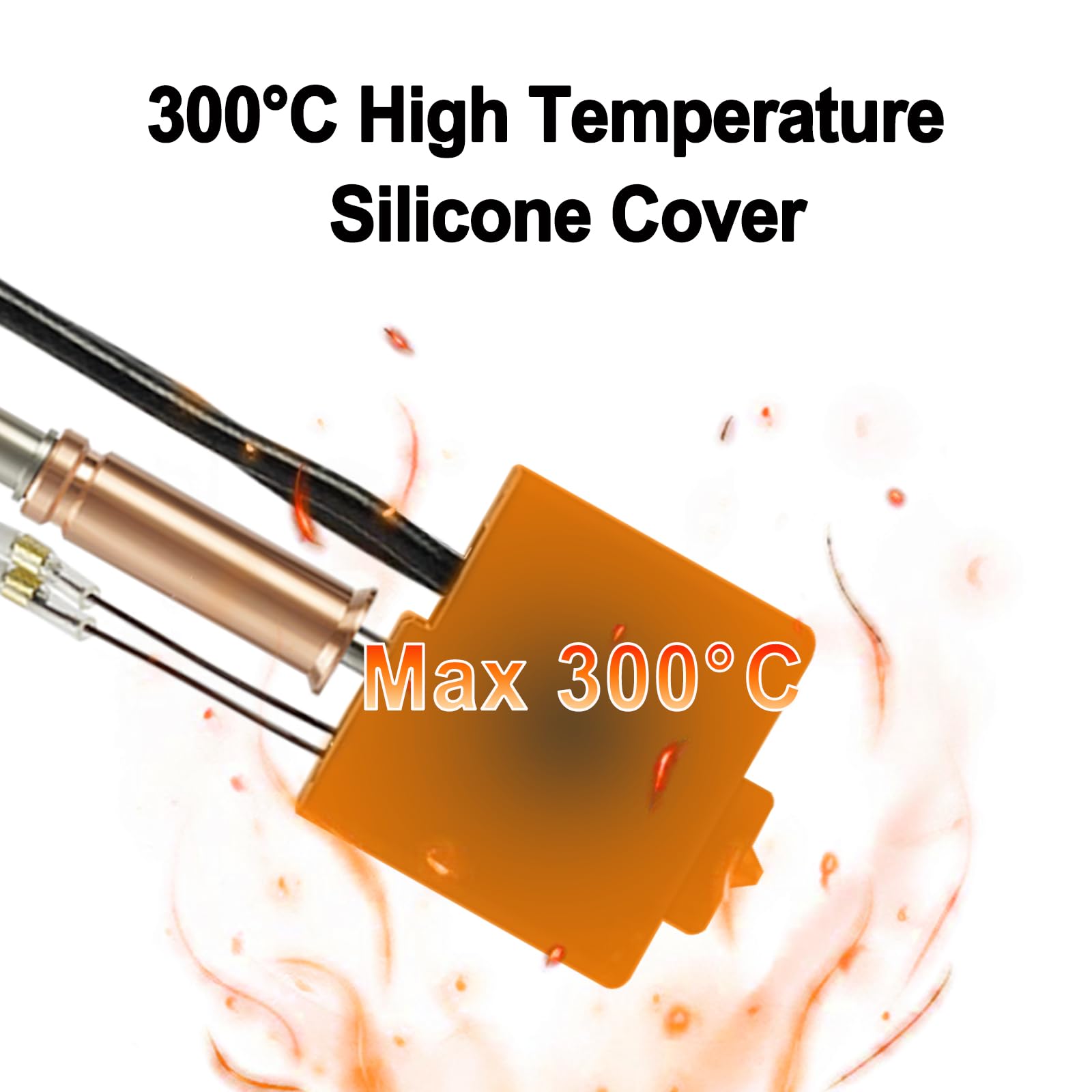 Hikudiy 6Pcs Kobra 3 Combo Silicone Socks, 300C High Temperature Heater Block Silicone Cover For Anycubic Kobra 3