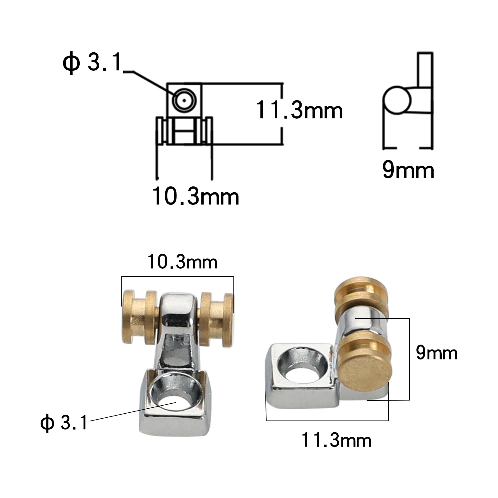 Ovsal 2 Pcs Roller String Retainer String Trees For Electric Guitar Roller String Trees Roller String Guides Fit For Strat St Te