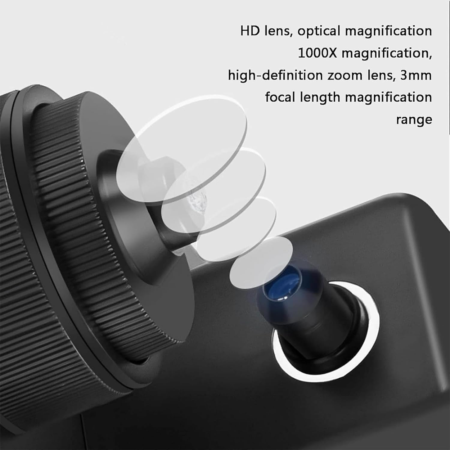 4.3Inch Lcd Digital Microscope,Digital Diamond Girdle Viewer, 50-1000X Magnification, Biological Microscope Kit, Accurate Identi